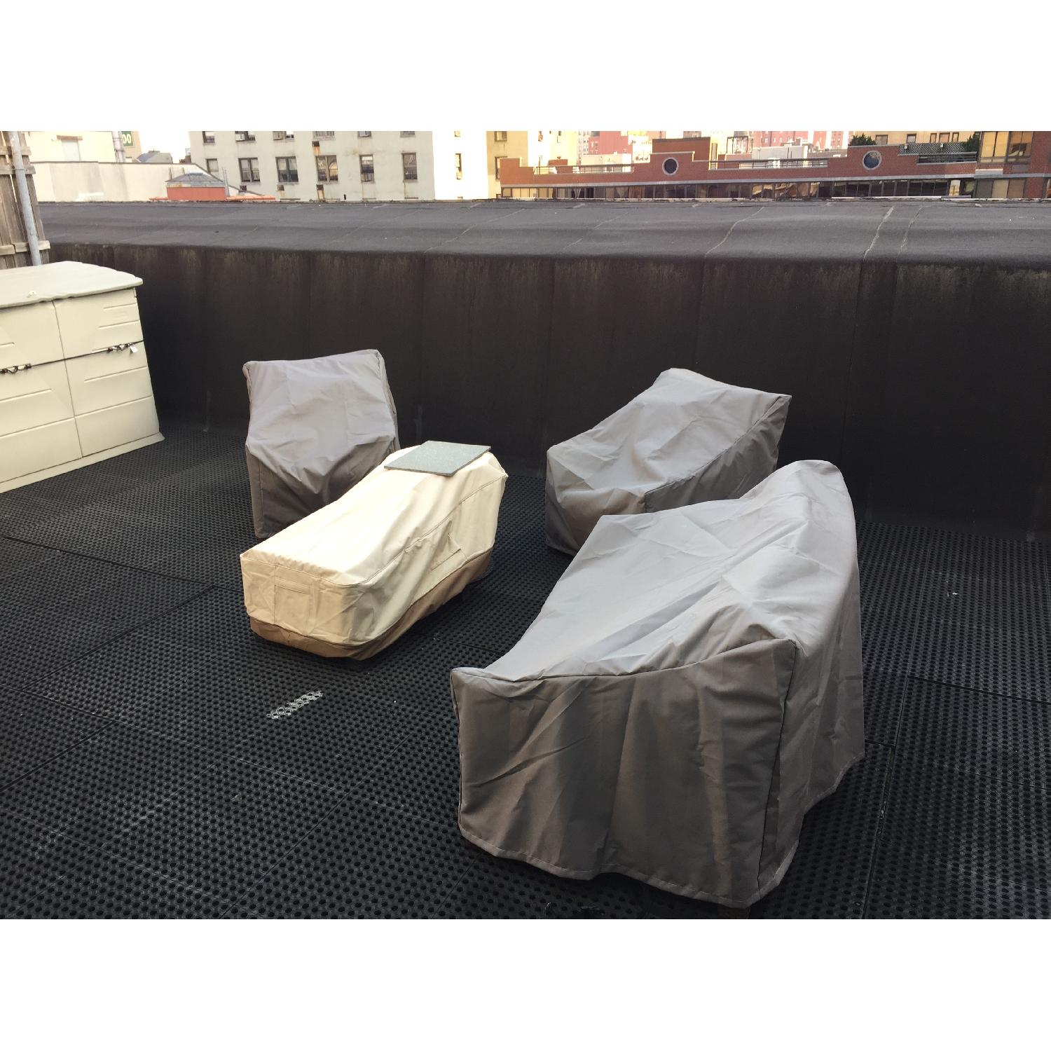 Restoration Hardware Outdoor La Jolla Collection Loveseat + 2 Armchairs - image-3