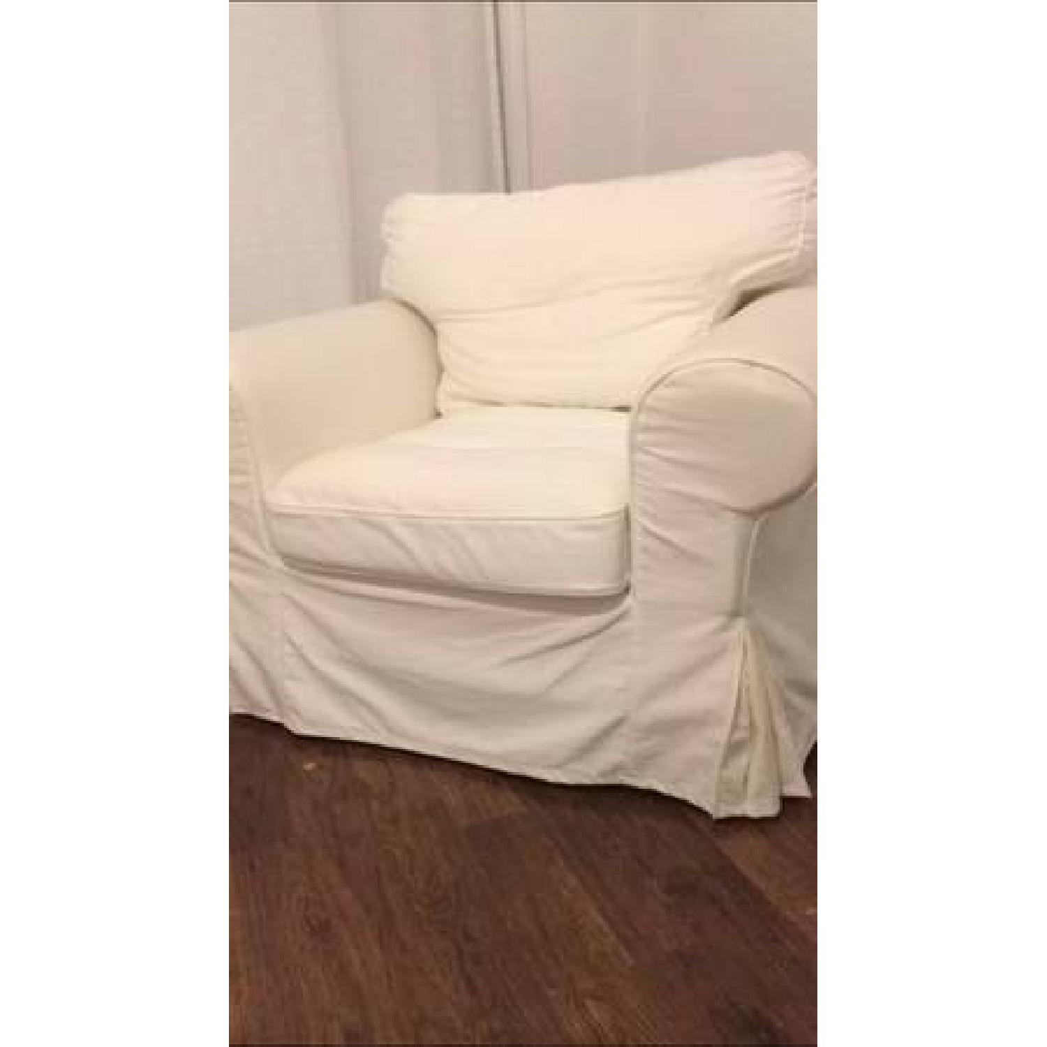Ikea Ektorp White Armchair - image-1