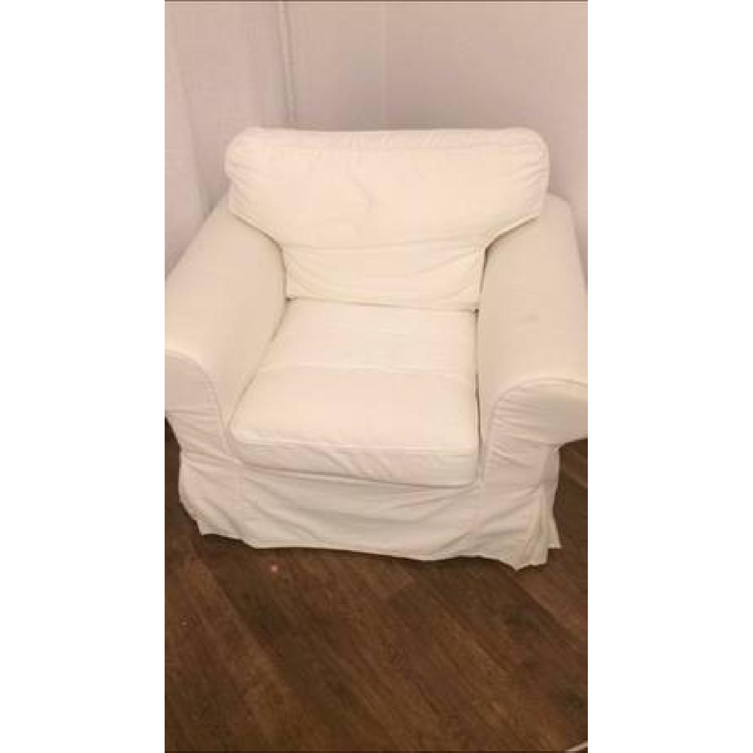 Ikea Ektorp White Armchair - image-2