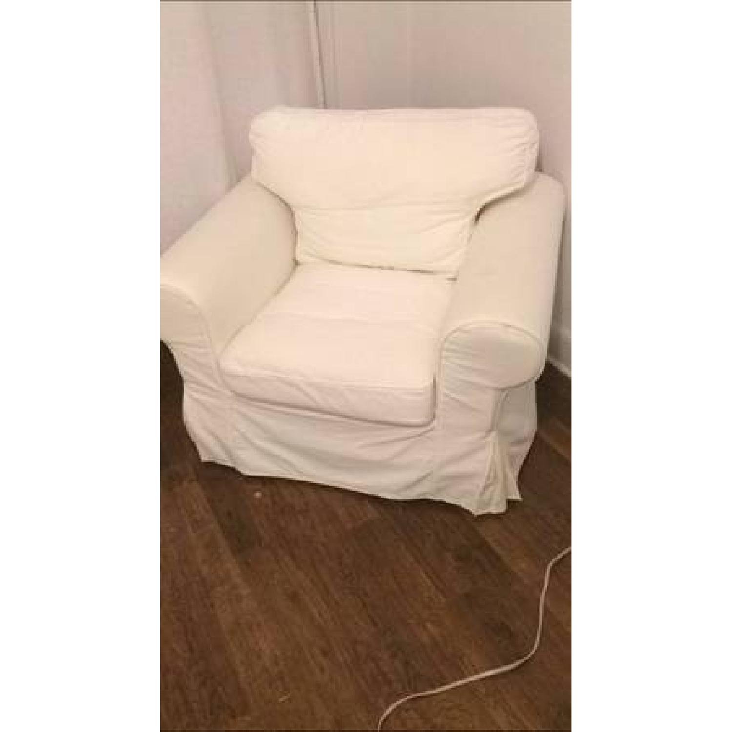 Ikea Ektorp White Armchair - image-3