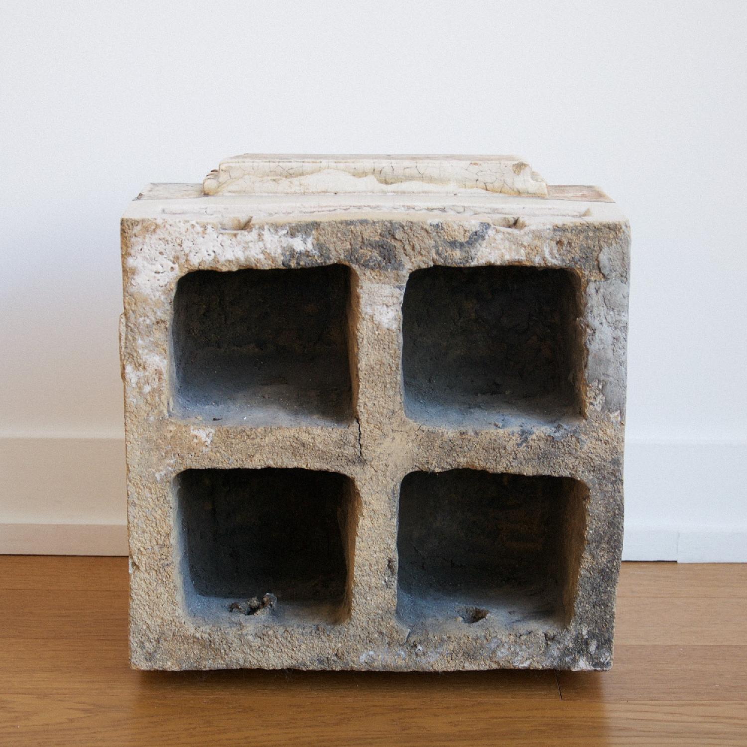 Antique Architecture Savage White Glazed Terra Cotta Block - image-4