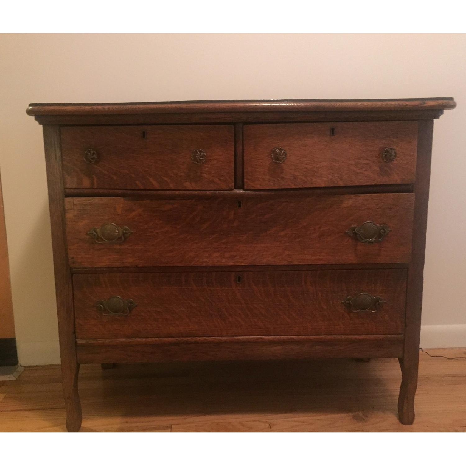 1920s Tiger Oak Dresser - image-1