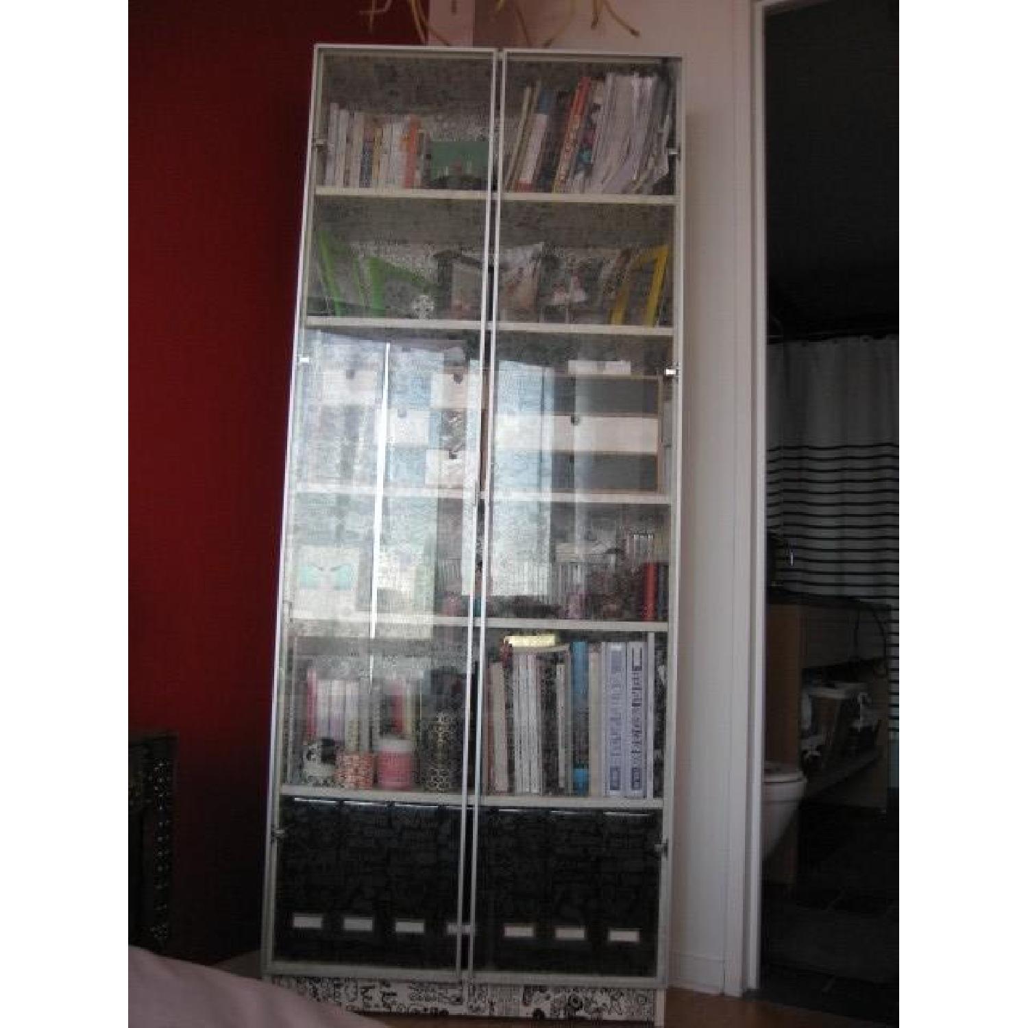 Ikea Billy Animated Bookcase w/ Glass Door - image-1