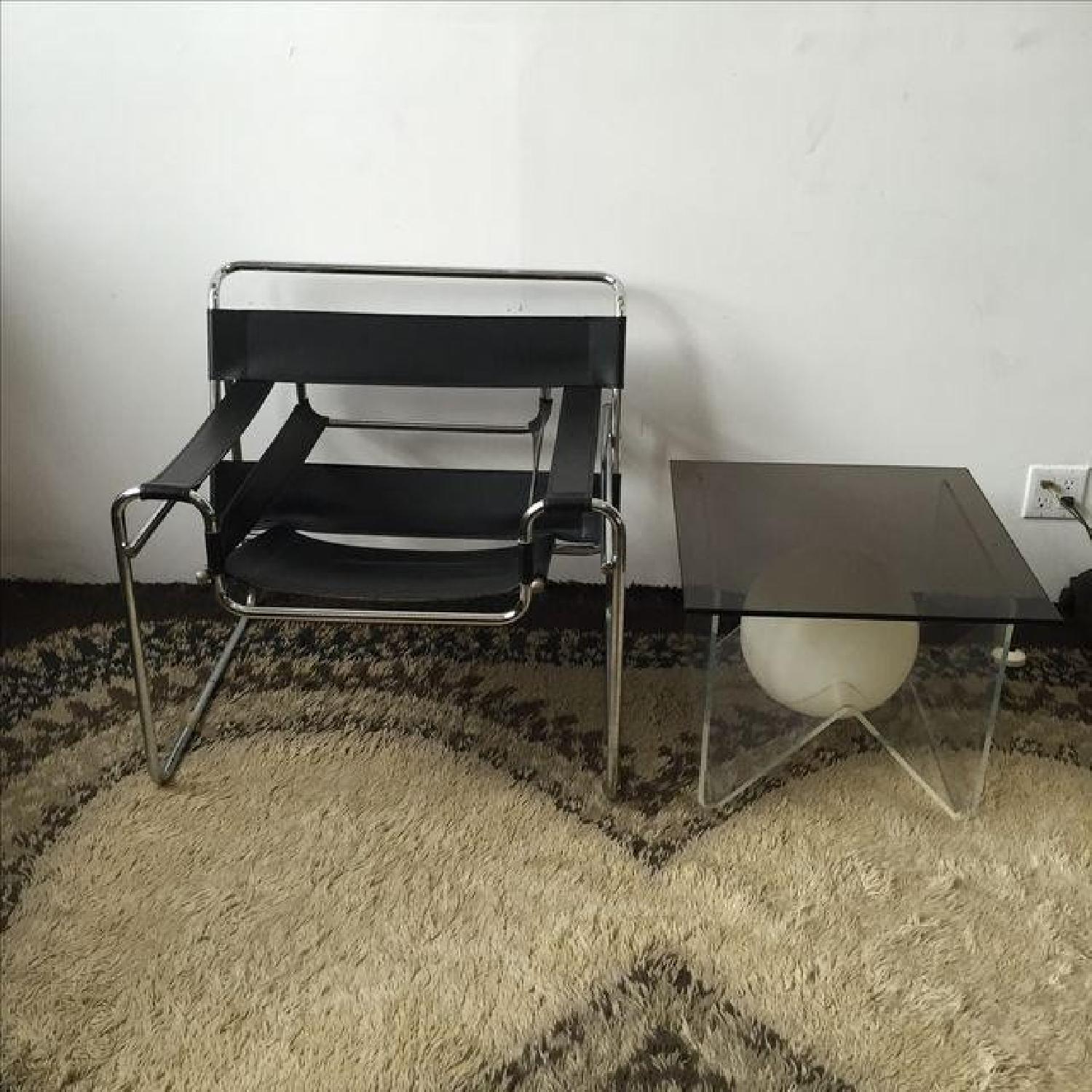 Wassily Style Chrome & Black Leather Chairs - image-8