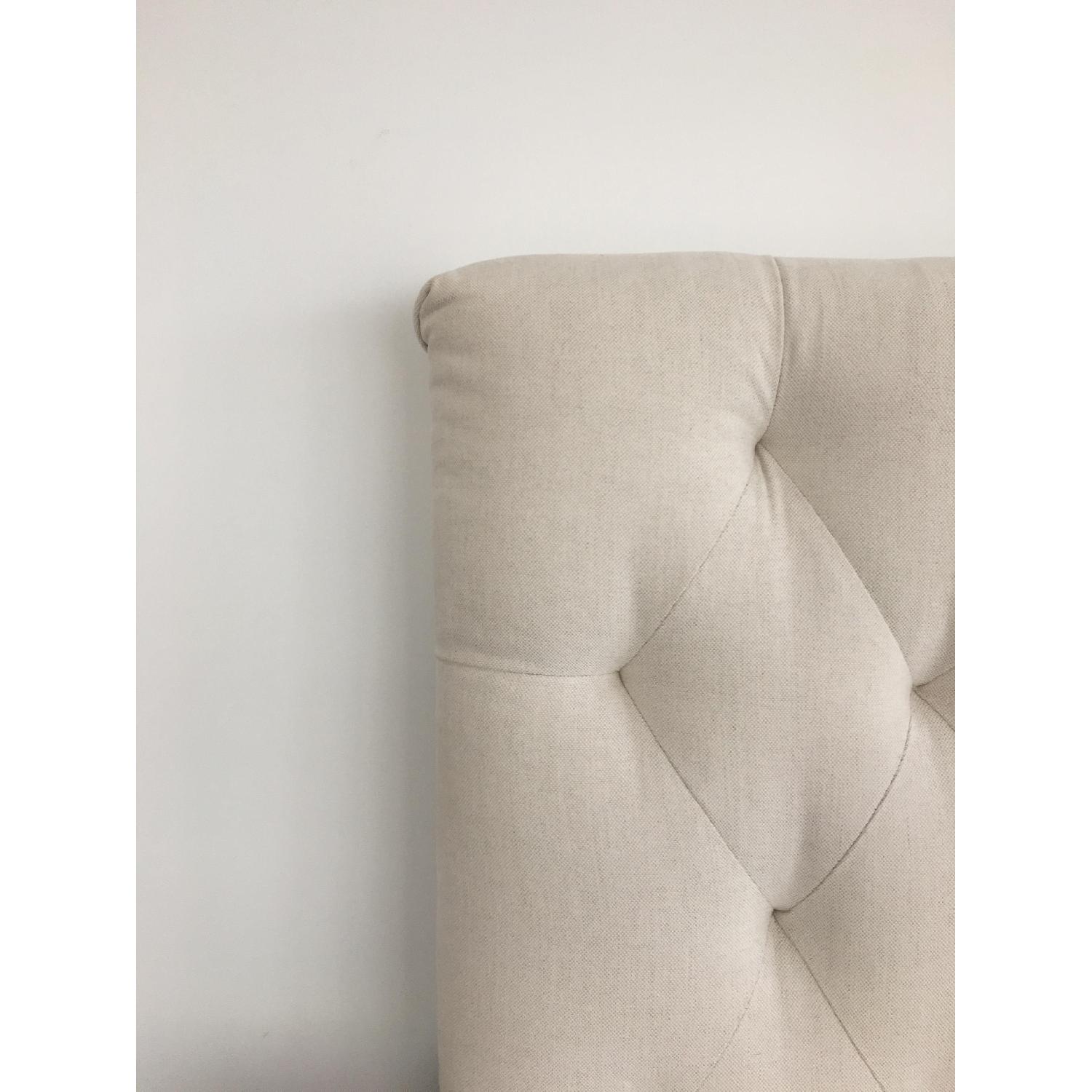 Restoration Hardware King Size Chesterfield Bed Frame w/ Footboard - image-2