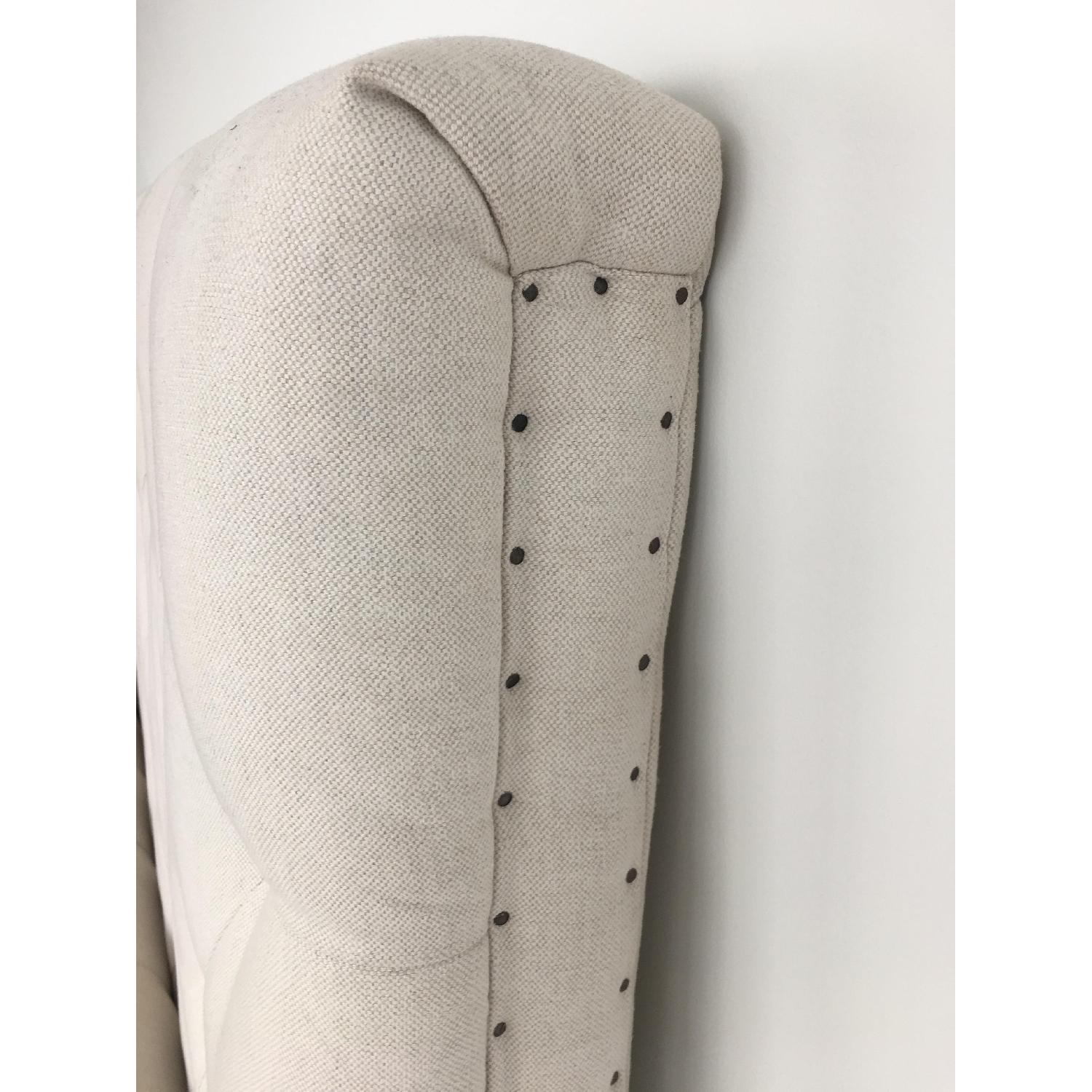 Restoration Hardware King Size Chesterfield Bed Frame w/ Footboard - image-3