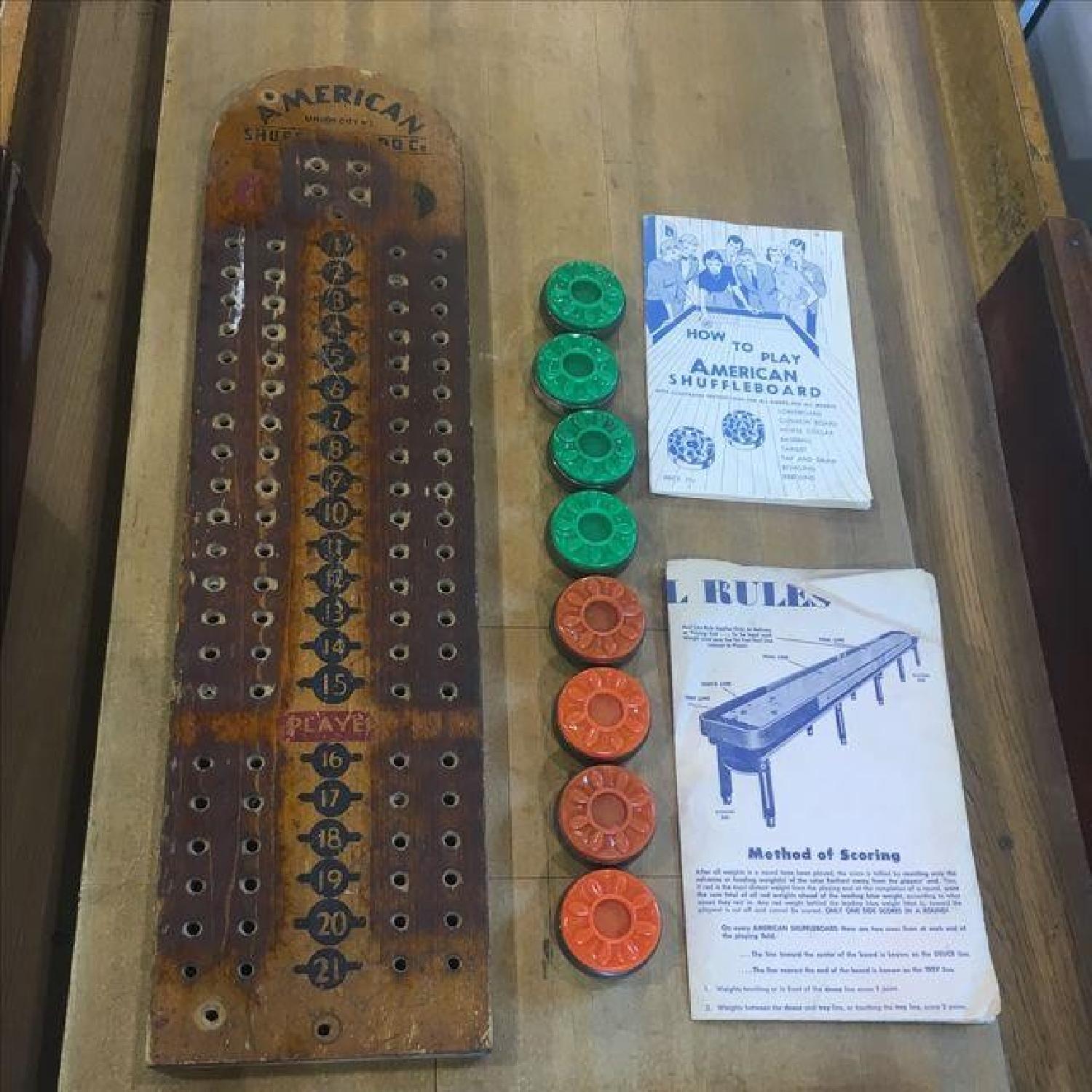 Antique Art Deco Shuffleboard Table - image-3