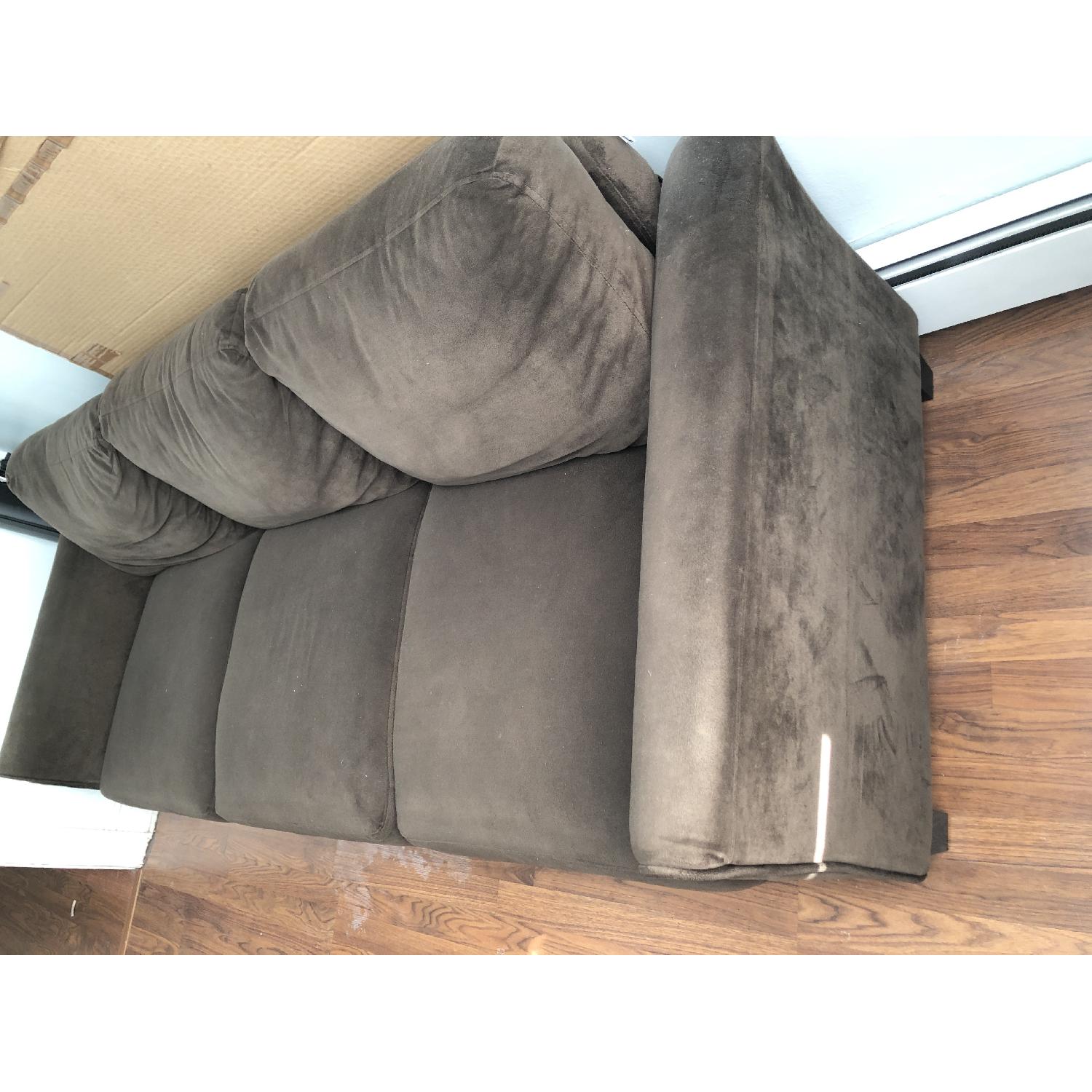 Lifestyle Solutions Westin Brown Curved Arm Sofa AptDeco