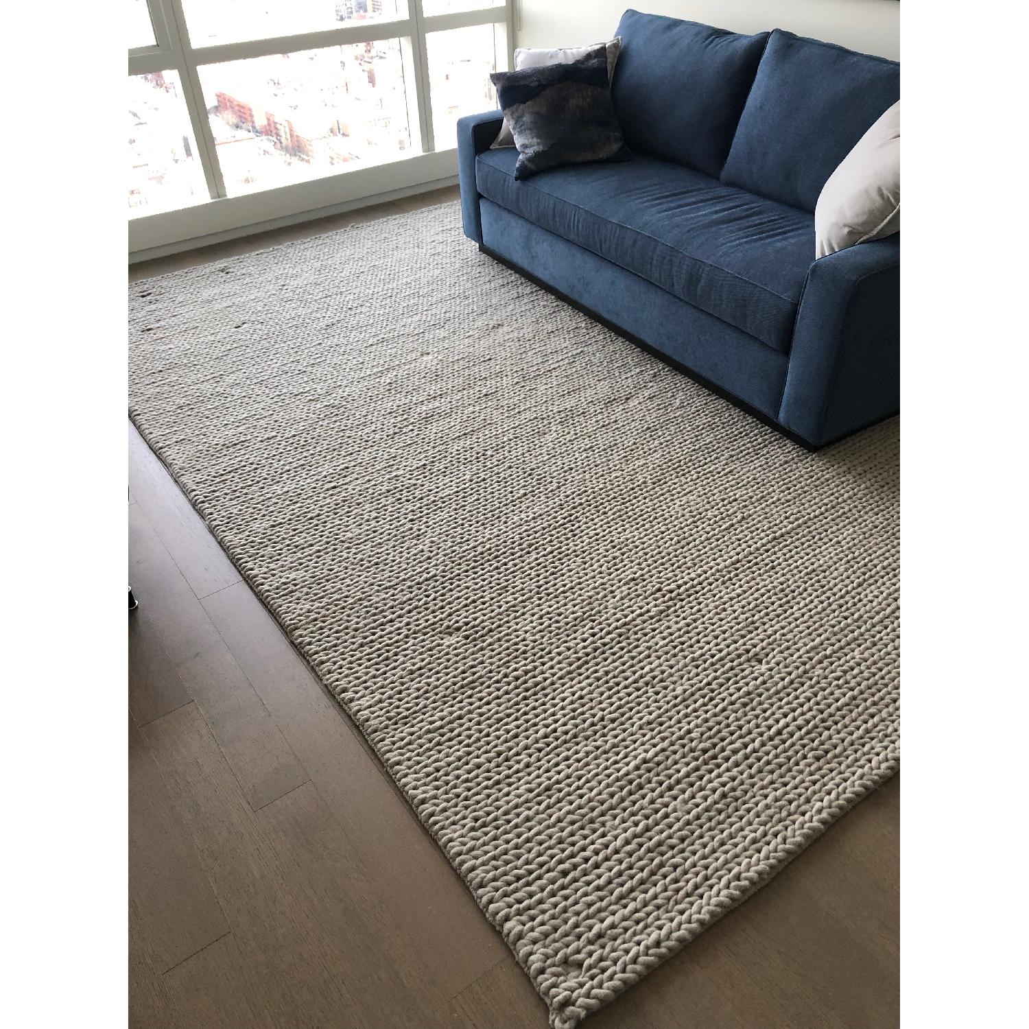 nuLOOM Handmade Gray Wool Cable Rug - image-1