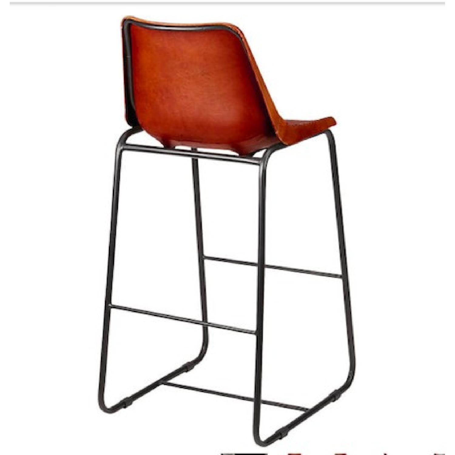 CB2 Roadhouse Leather Bar Stools - image-3