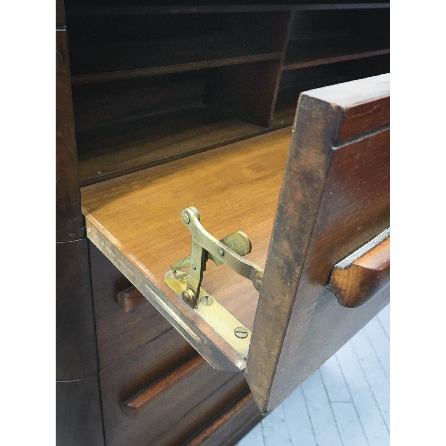Vintage Mid Century Deco Chest of Drawers & Desk Combo - image-4