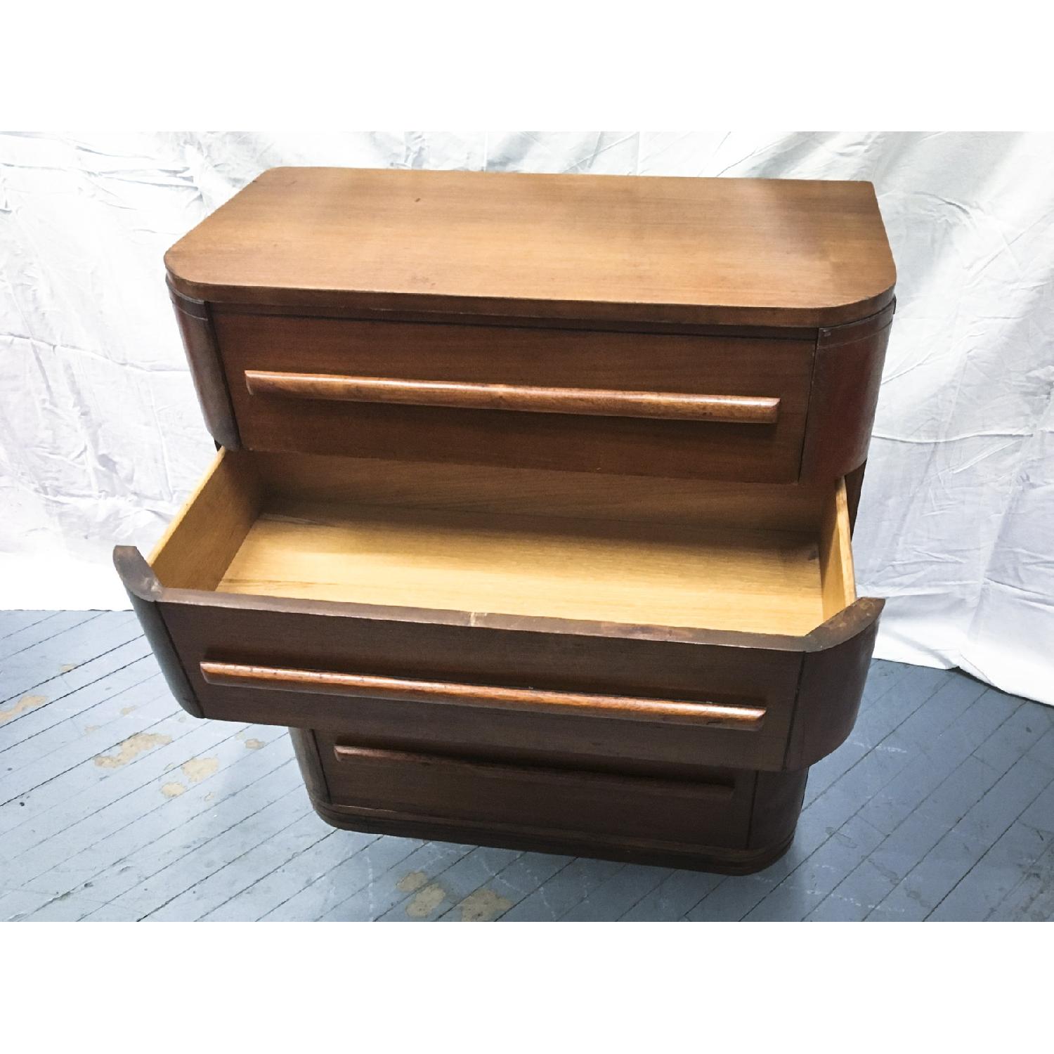 Vintage Mid Century Deco Chest of Drawers & Desk Combo - image-6