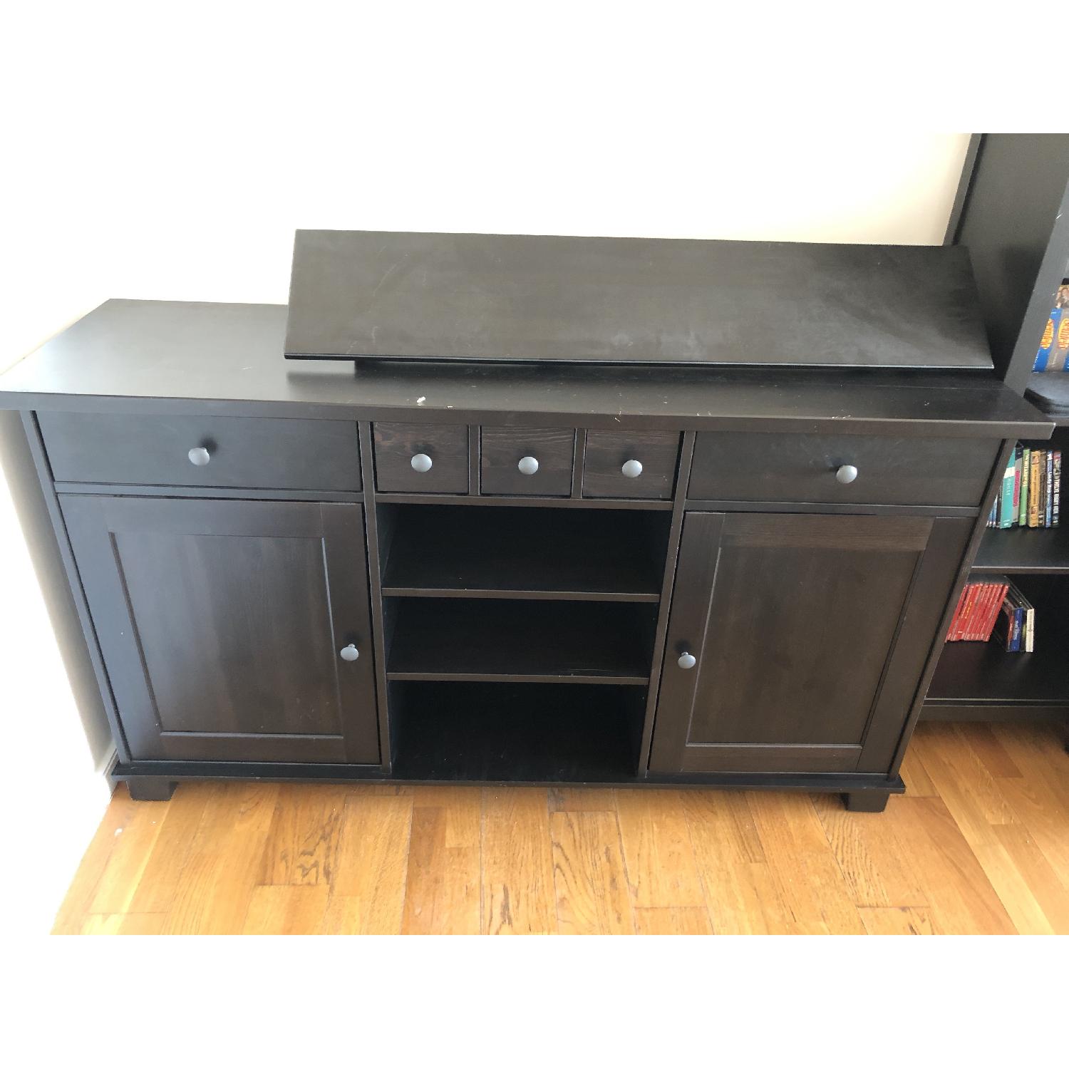 Ikea Dark Brown Buffet w/ Shelves - image-1