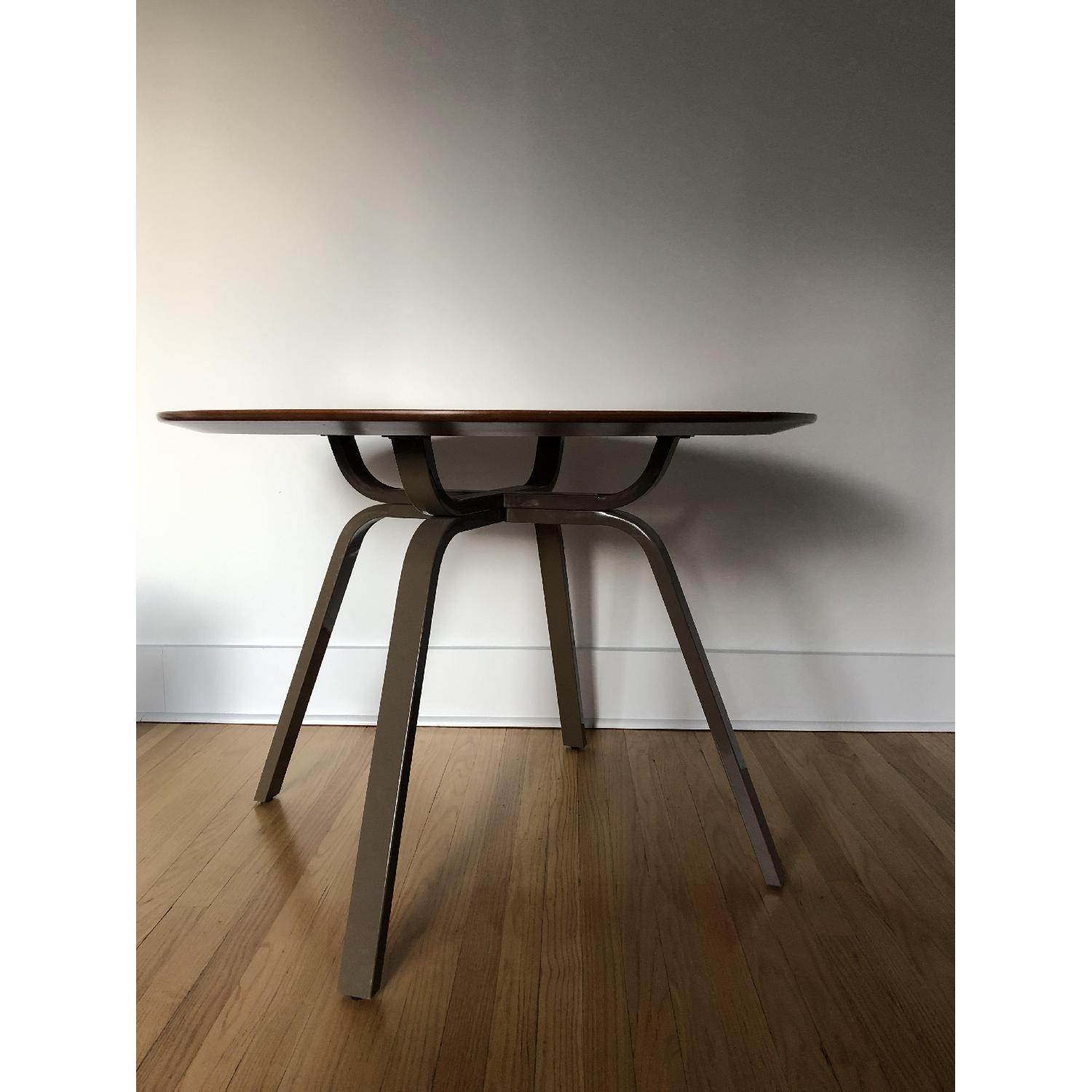 CB2 Round Wood & Metal Dining Table - image-4