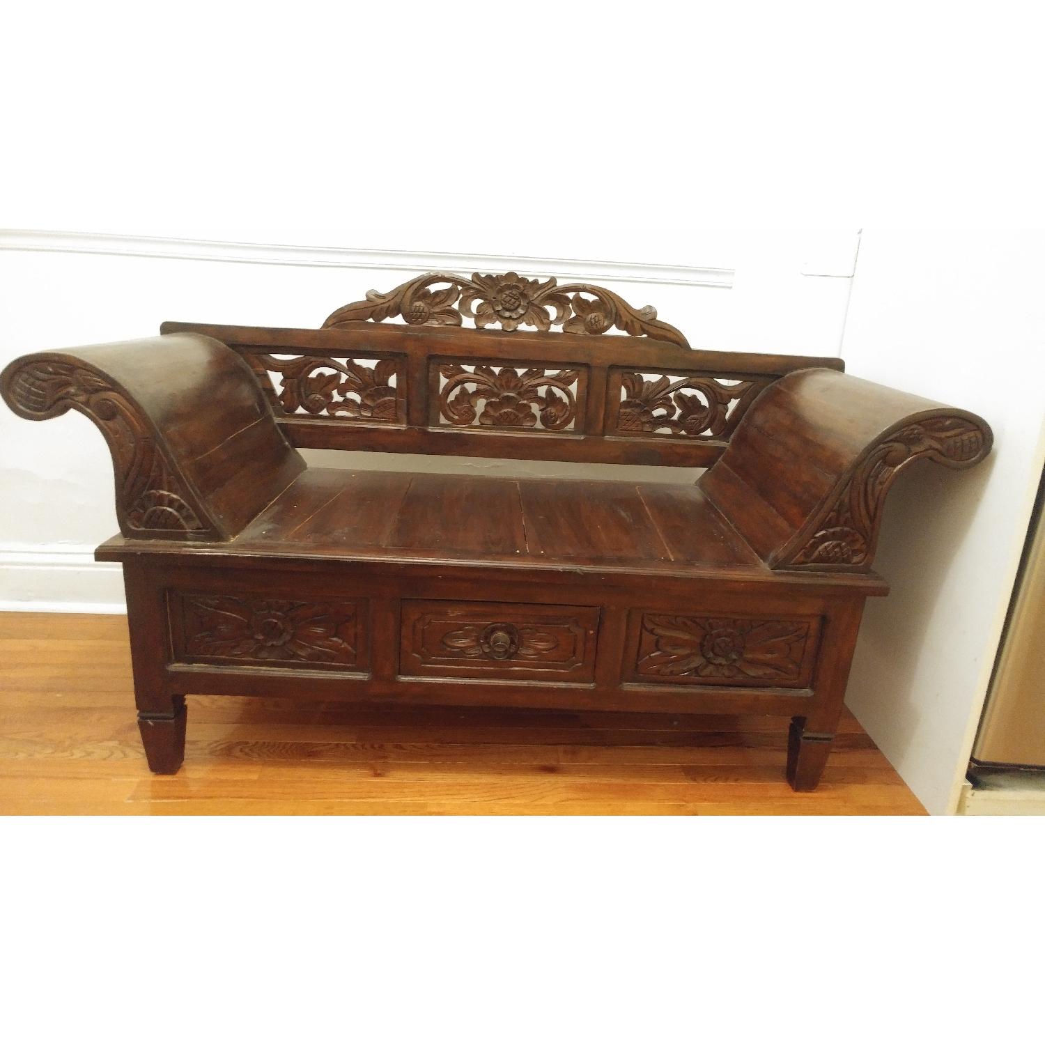 Hand-Carved Balinese Daybed - image-3