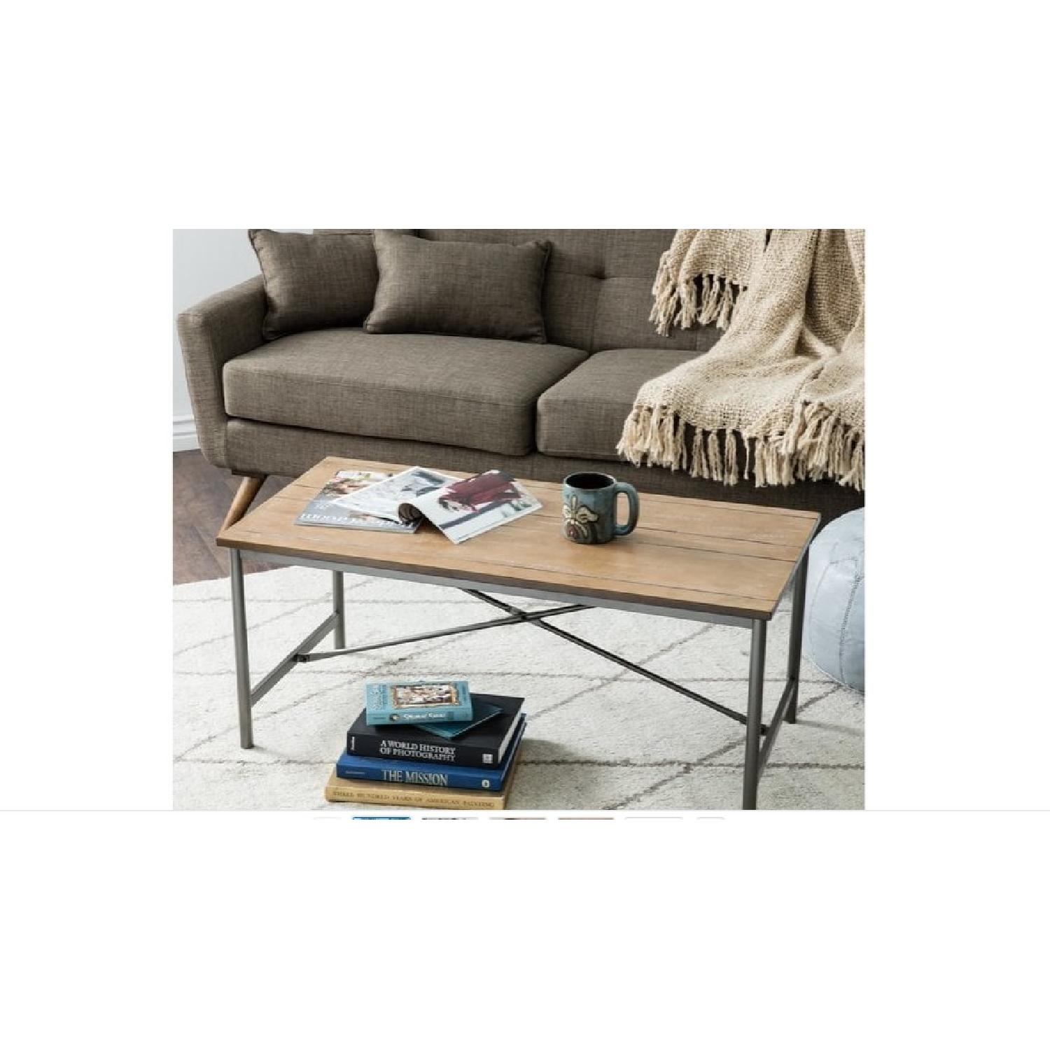 Rustic Industrial Style Coffee Table - image-1