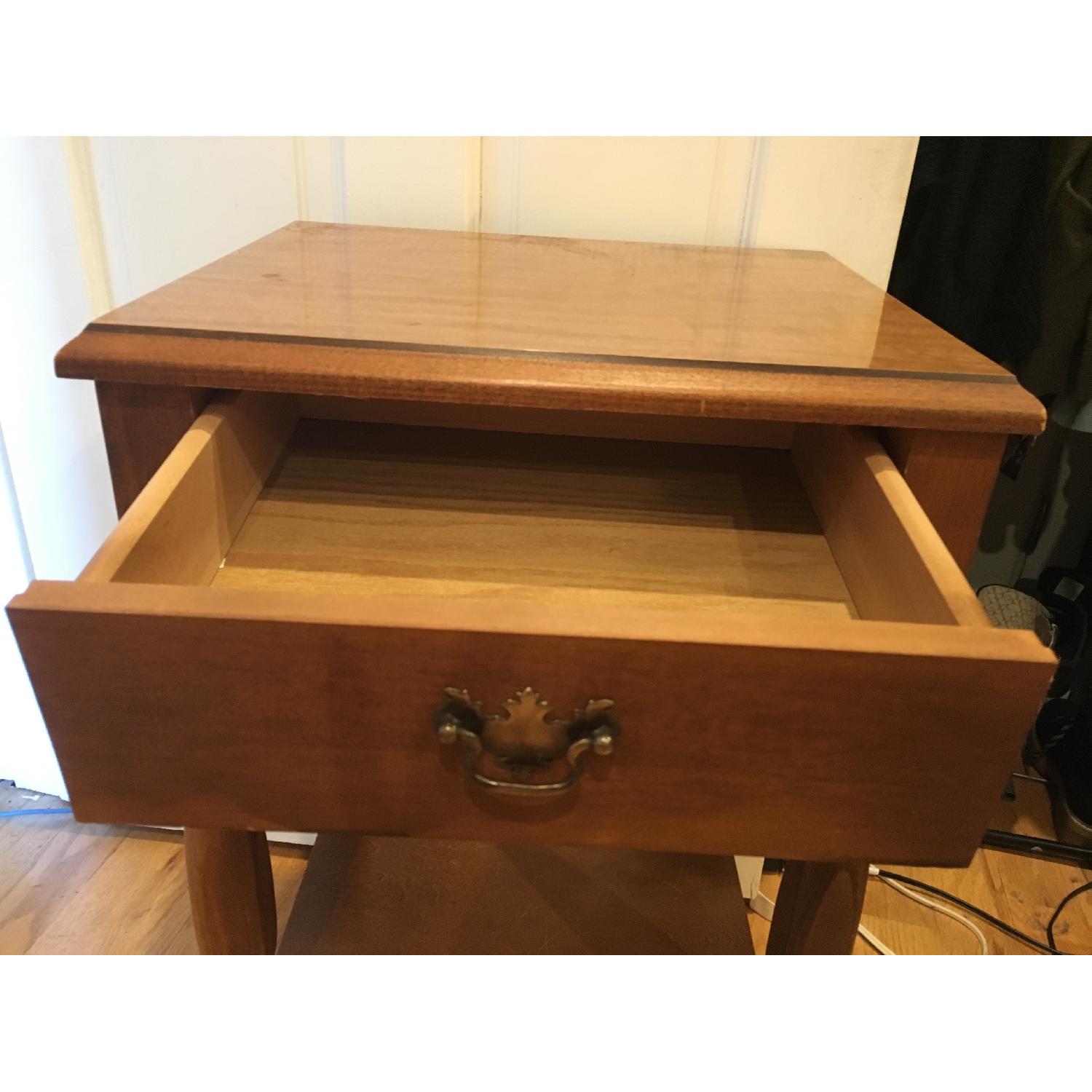 Vintage Oak Bedside Table - image-4