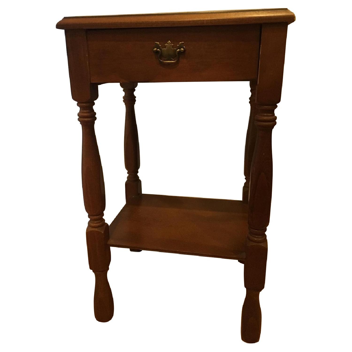 Vintage Oak Bedside Table AptDeco