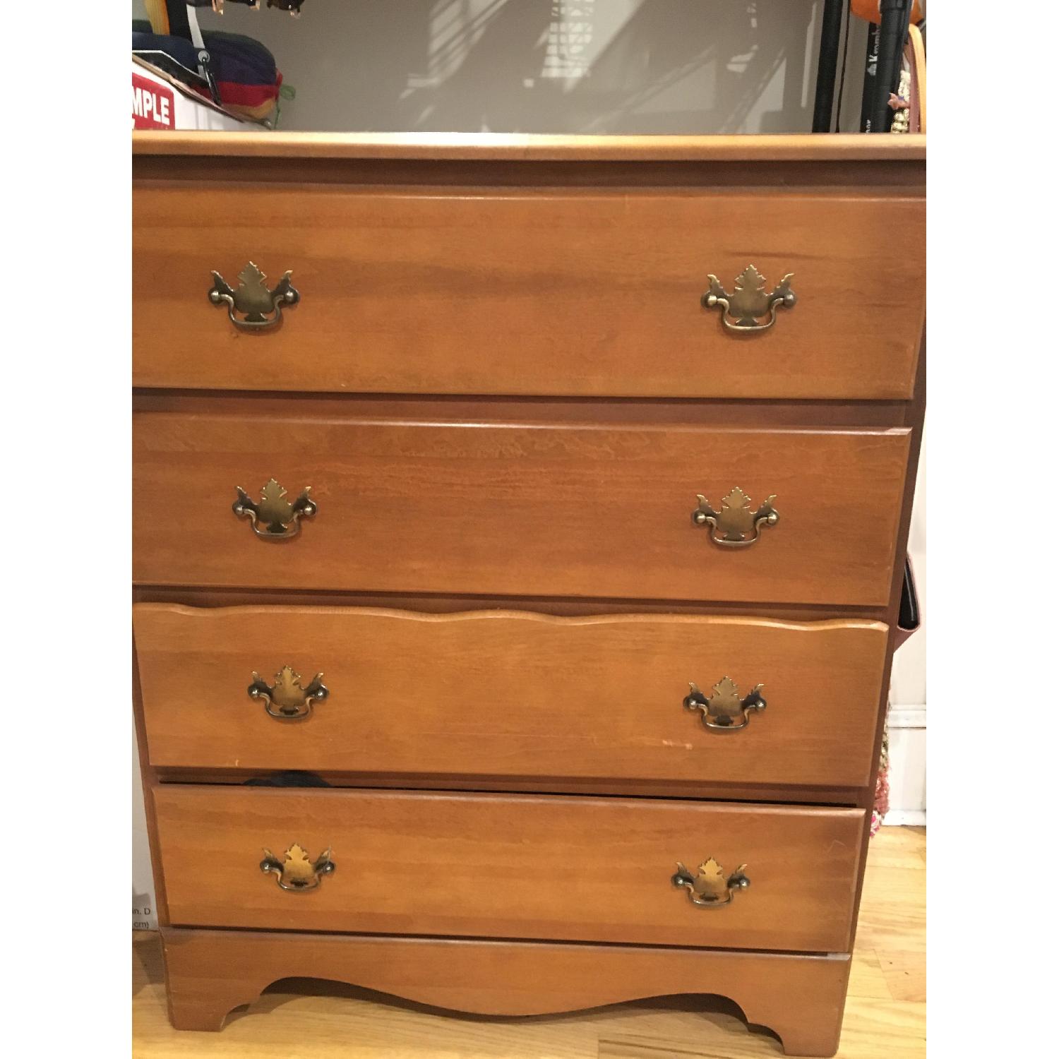Vintage Oak 4-Drawer Dresser - image-1