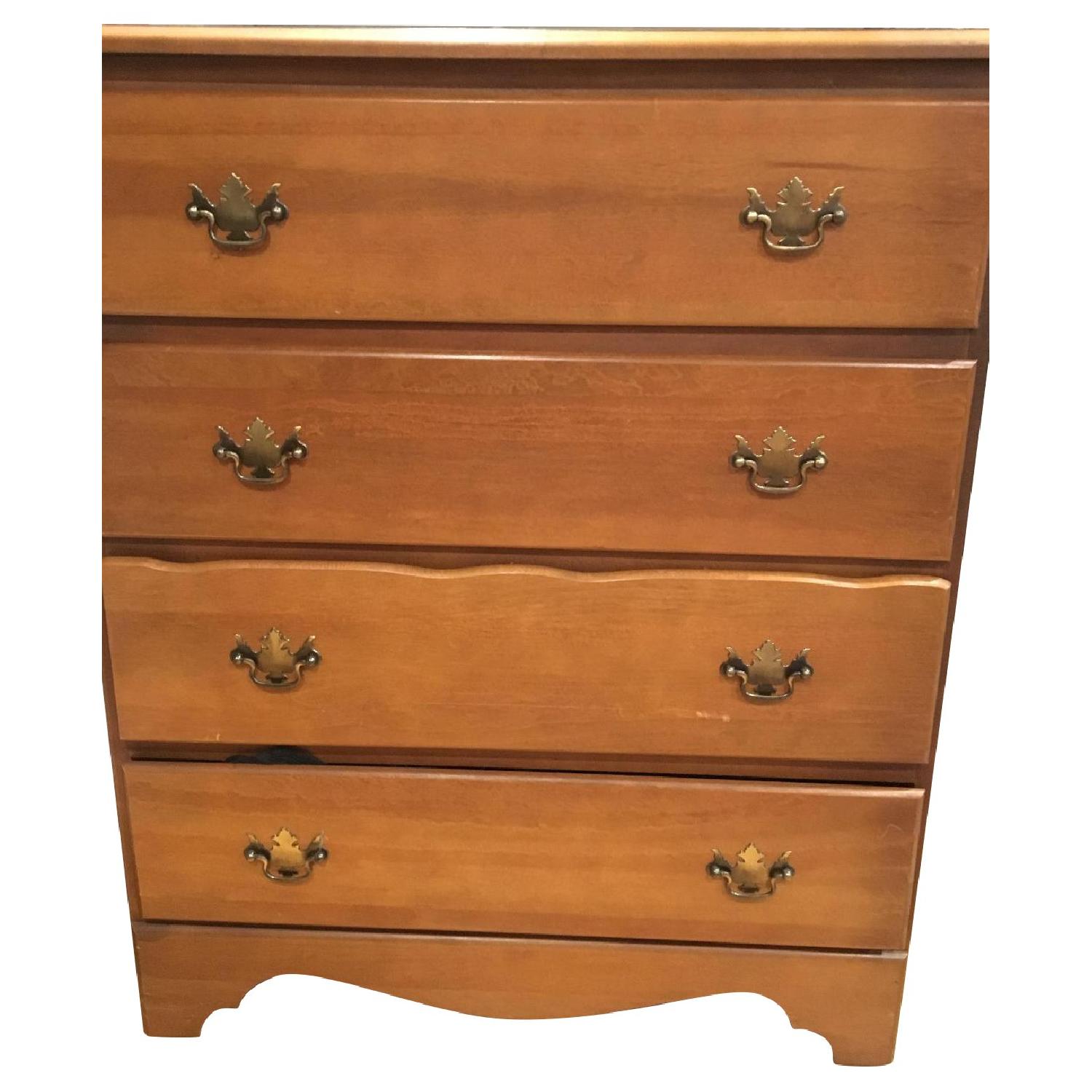Vintage Oak 4-Drawer Dresser - image-0