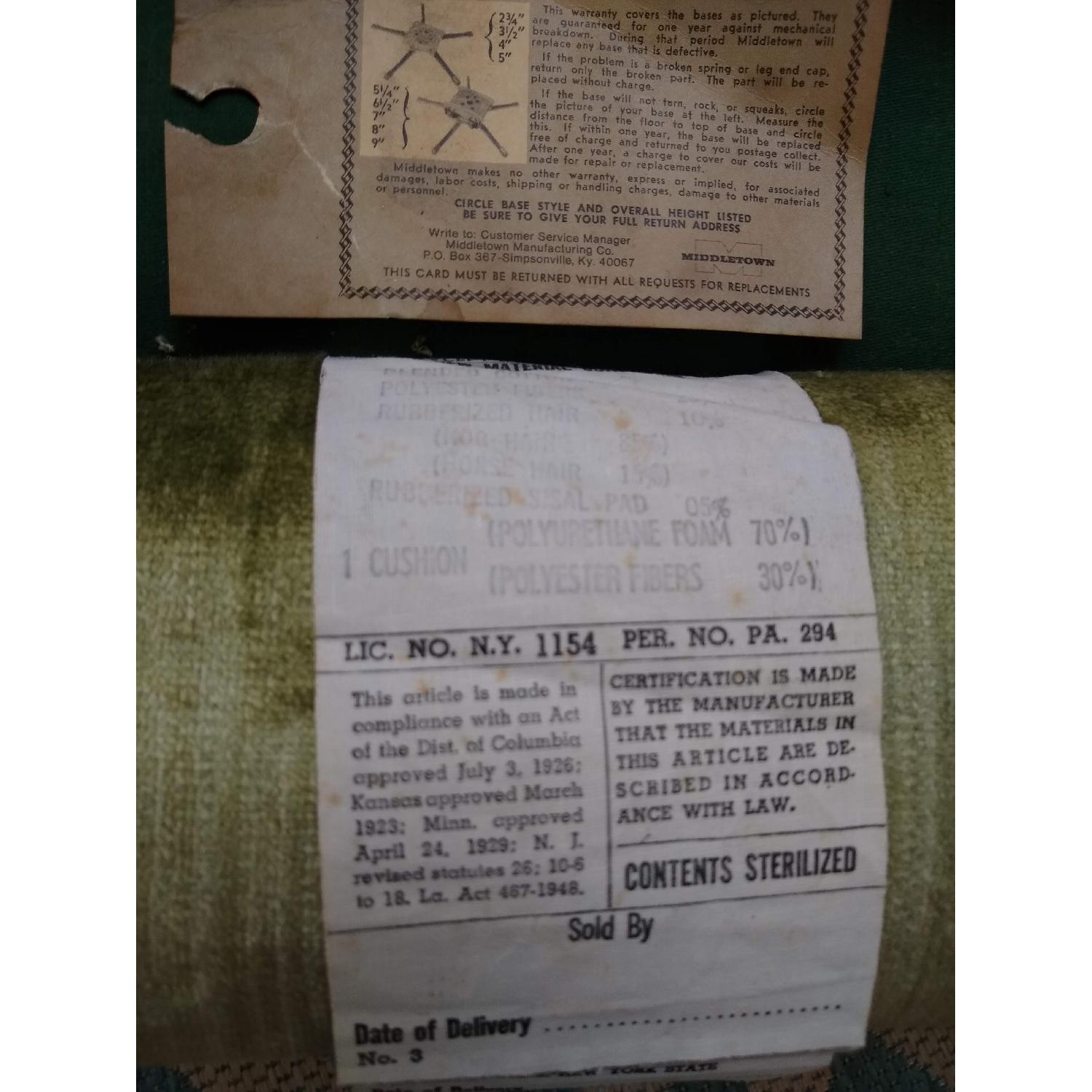 Antique Green Crushed Velvet Swivel Chairs - image-11