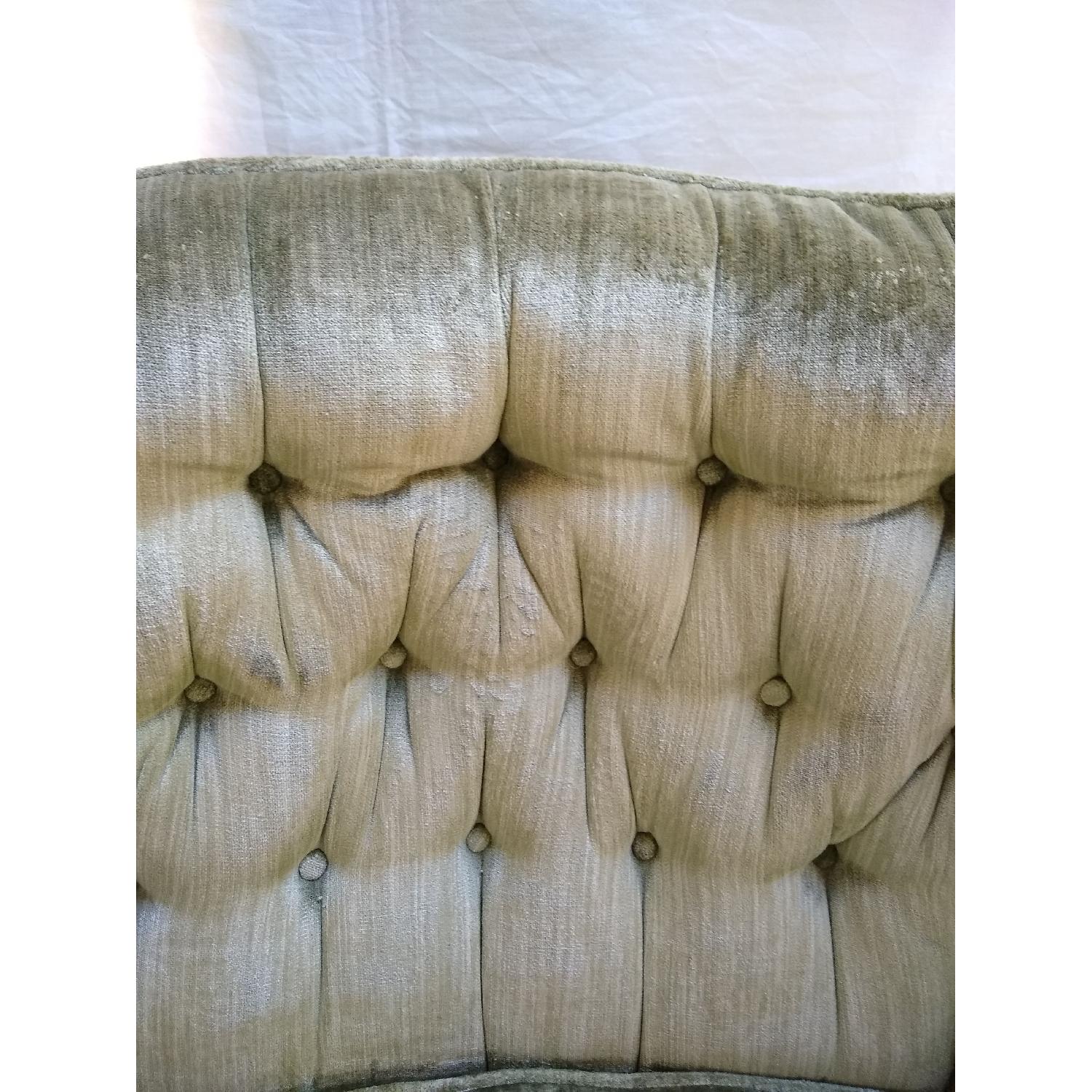 Antique Green Crushed Velvet Swivel Chairs - image-12