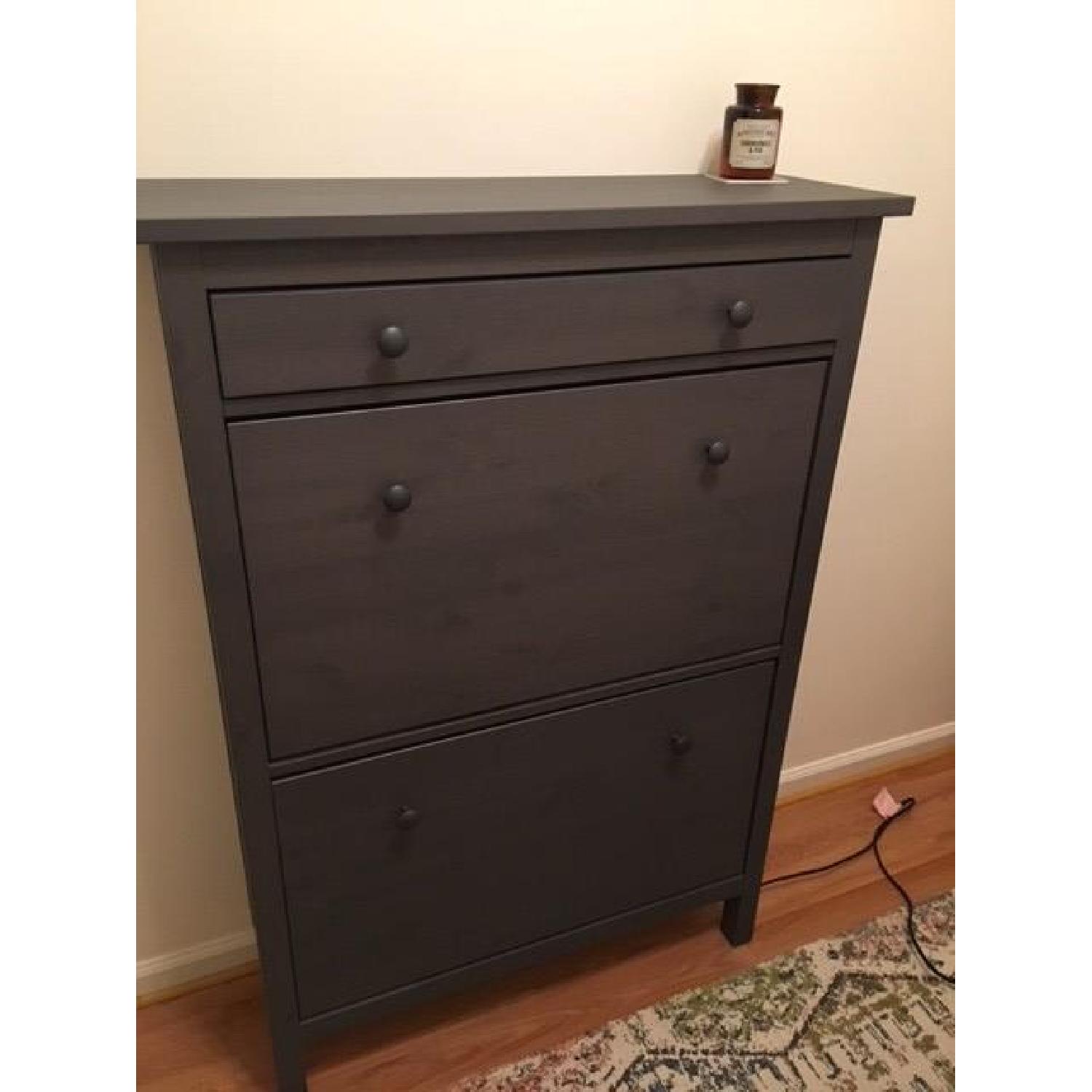 Ikea Hemnes Shoe Storage w/ Drawer & 3 Compartments AptDeco