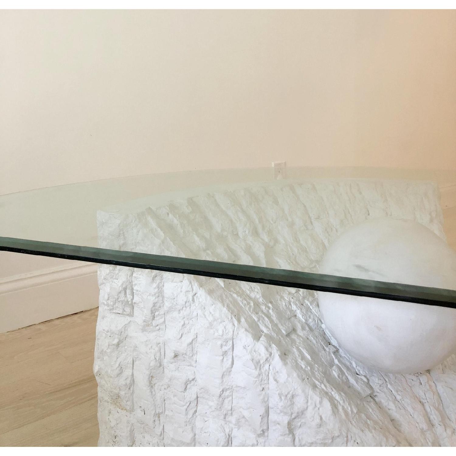 Modernist 1970s Plaster Coffee Table - image-1