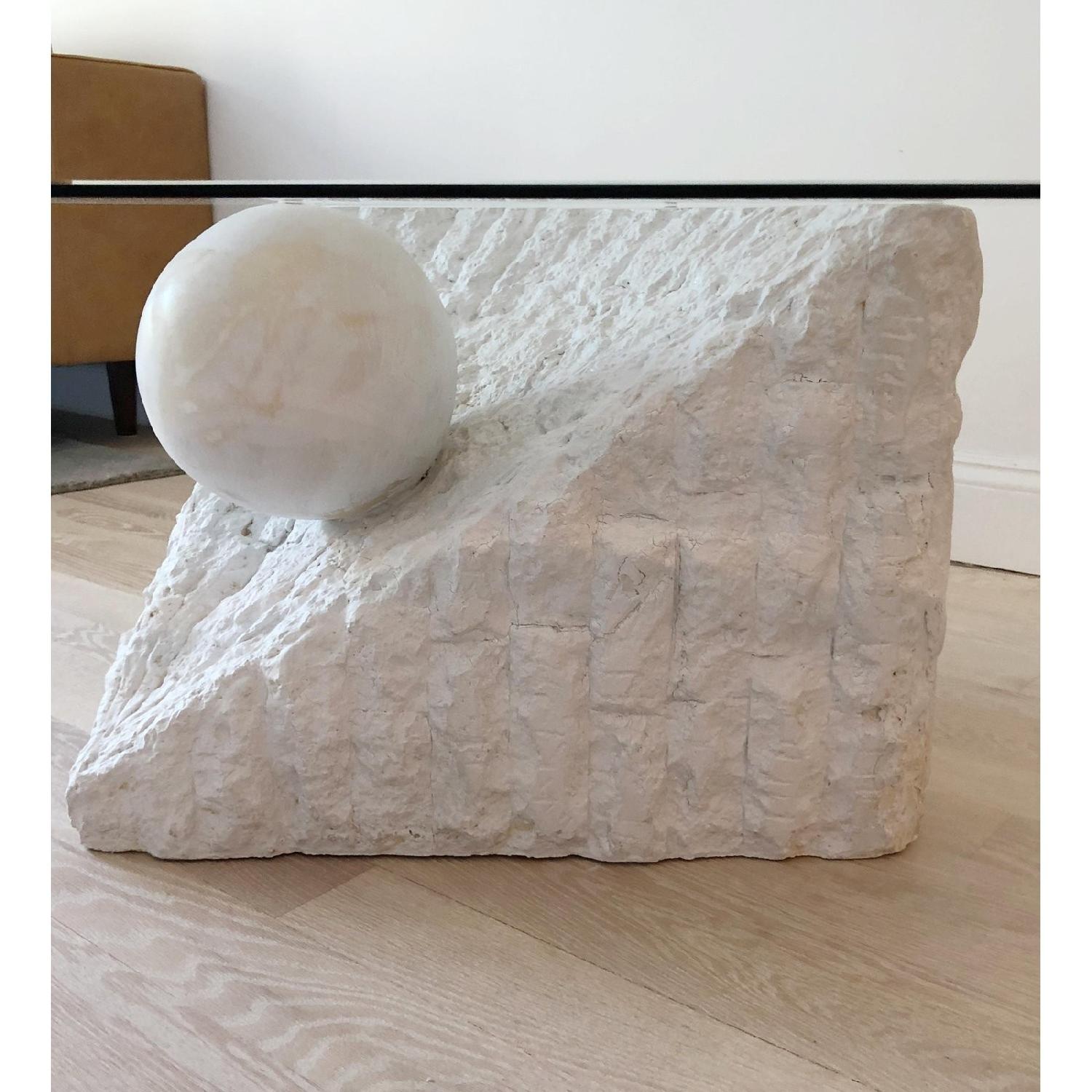 Modernist 1970s Plaster Coffee Table - image-2