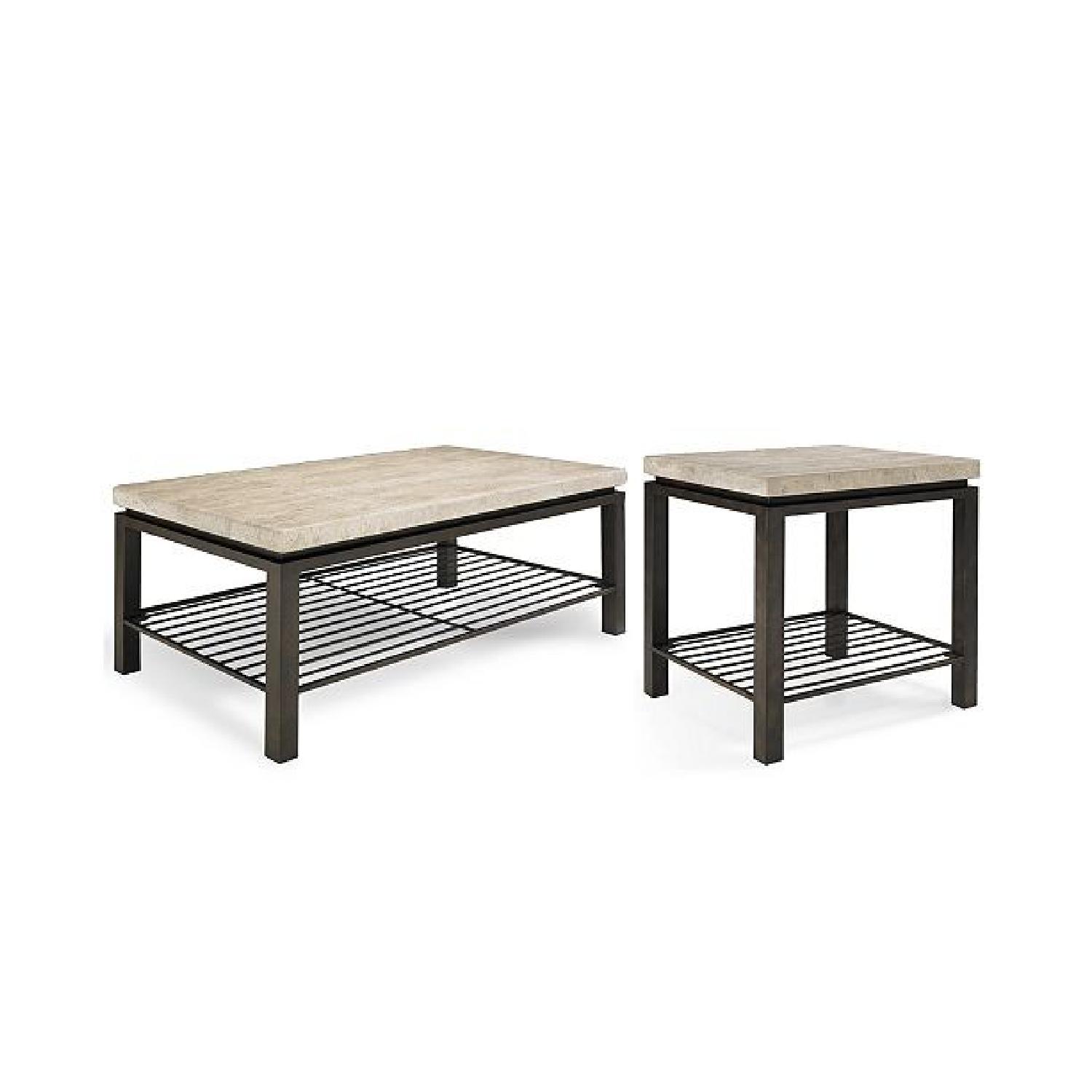 Macy's Tempo Rectangle Coffee + End Table - image-4