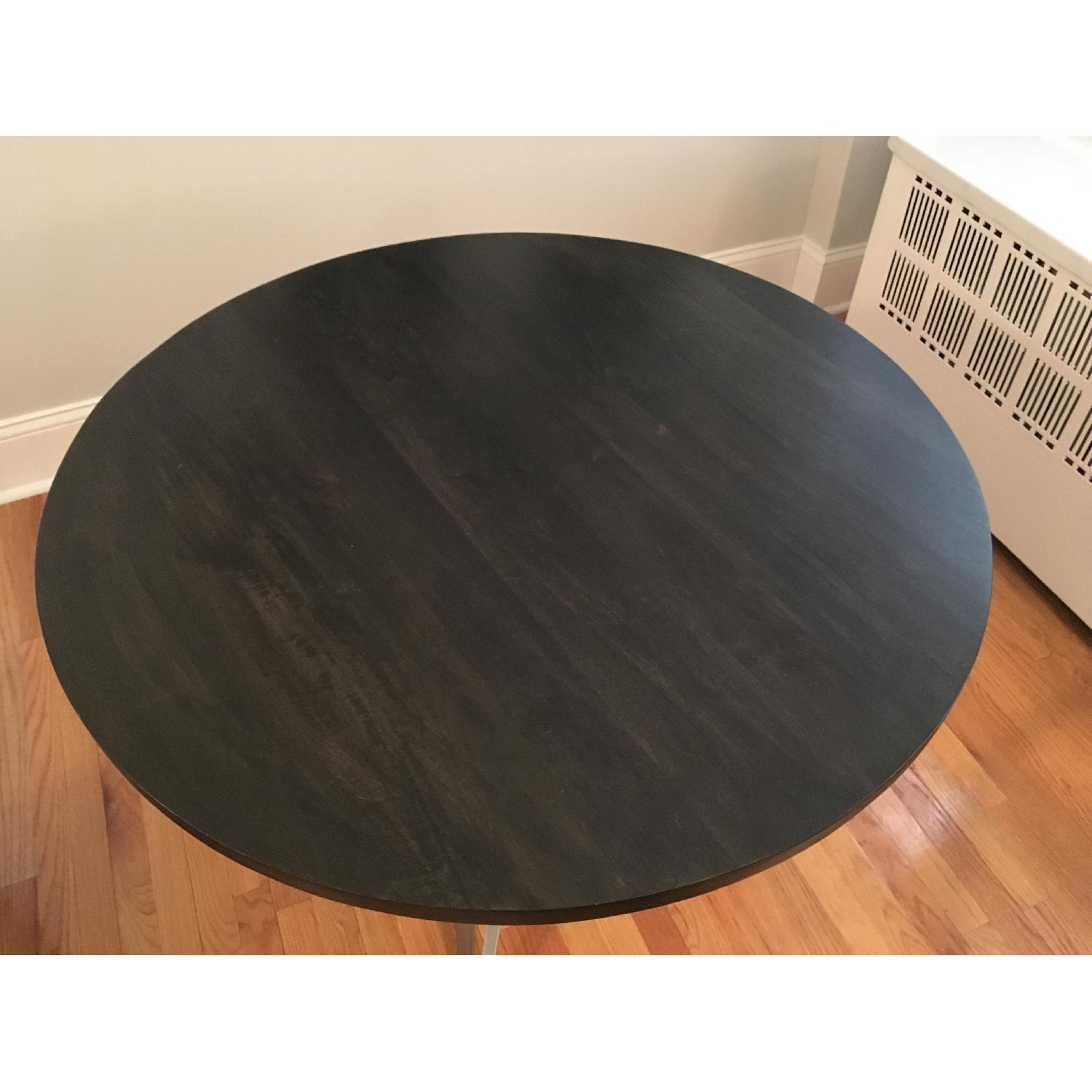 CB2 Round Wood & Metal Dining Table - image-3