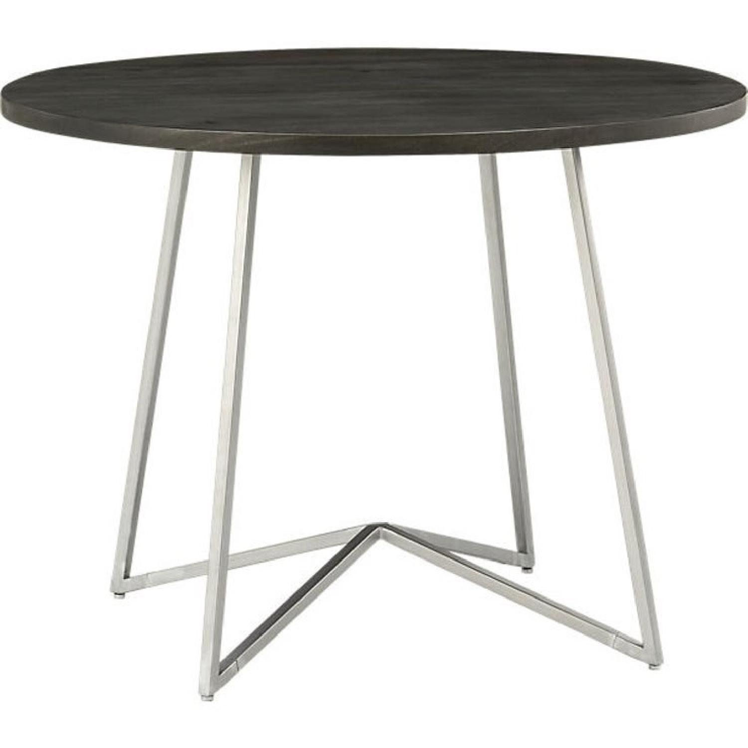 CB2 Round Wood & Metal Dining Table - image-0