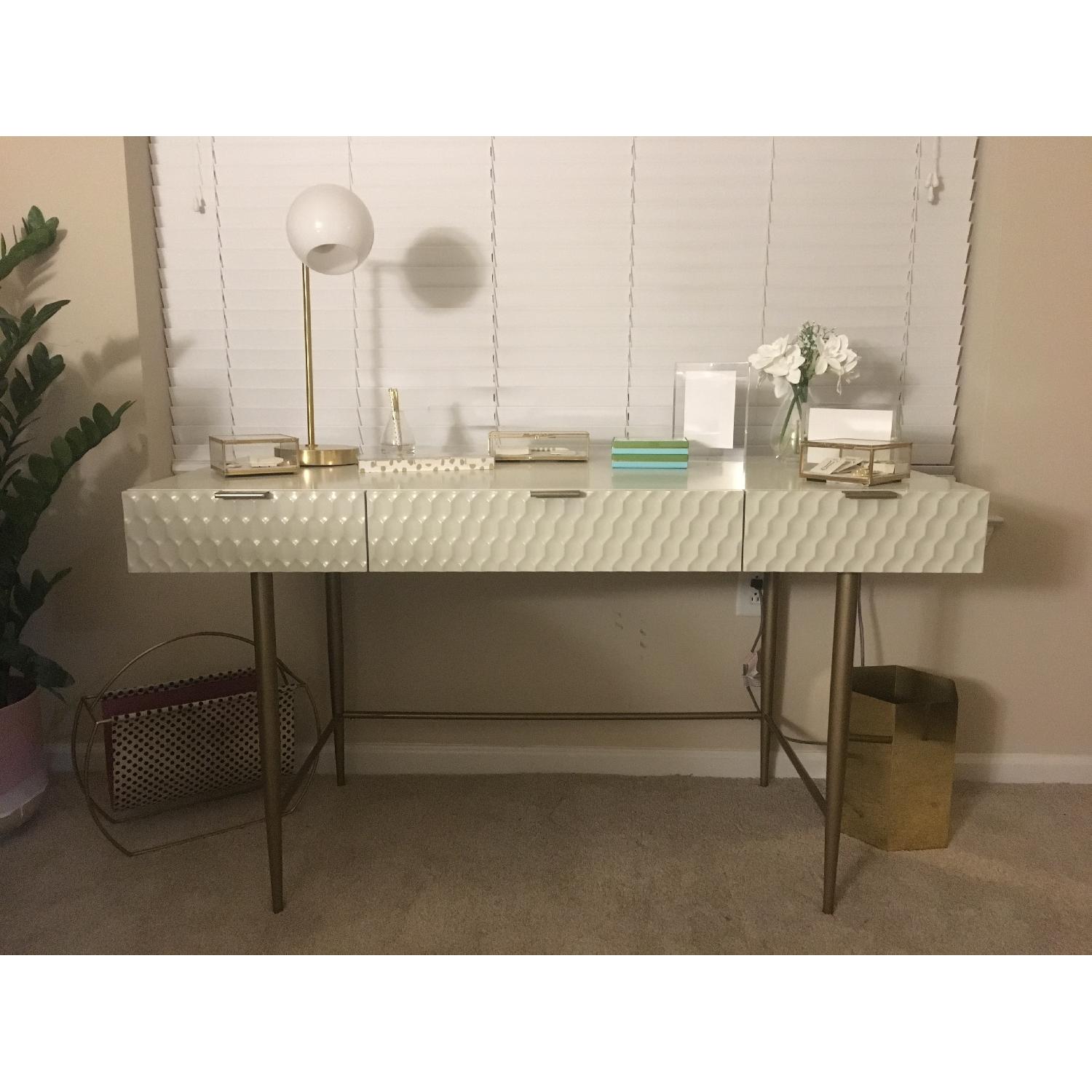 West Elm Audrey Desk in Parchment AptDeco