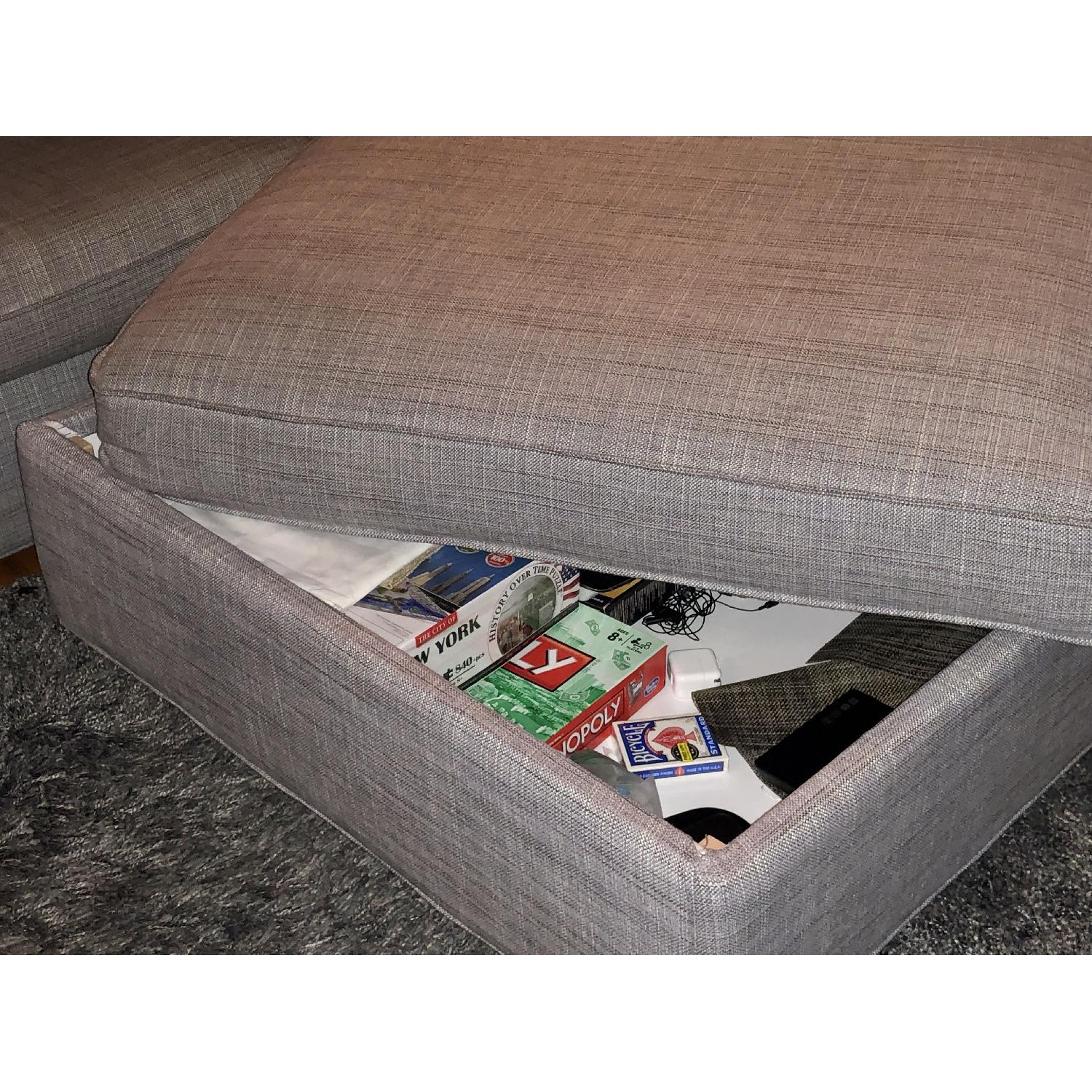 Ikea Kivik Dark Grey Sofa & Storage Ottoman - image-3