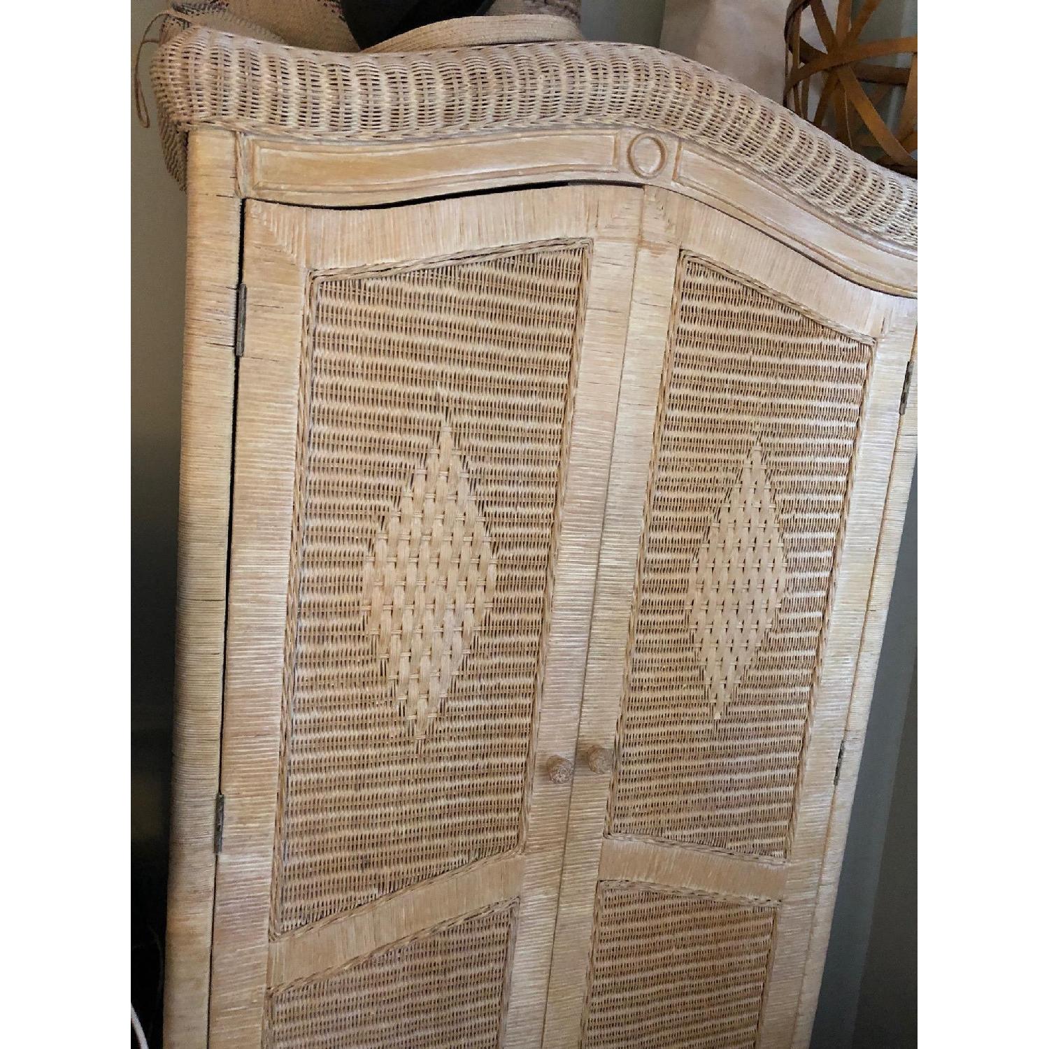 Shabby Chic Style Wicker Armoire - image-3