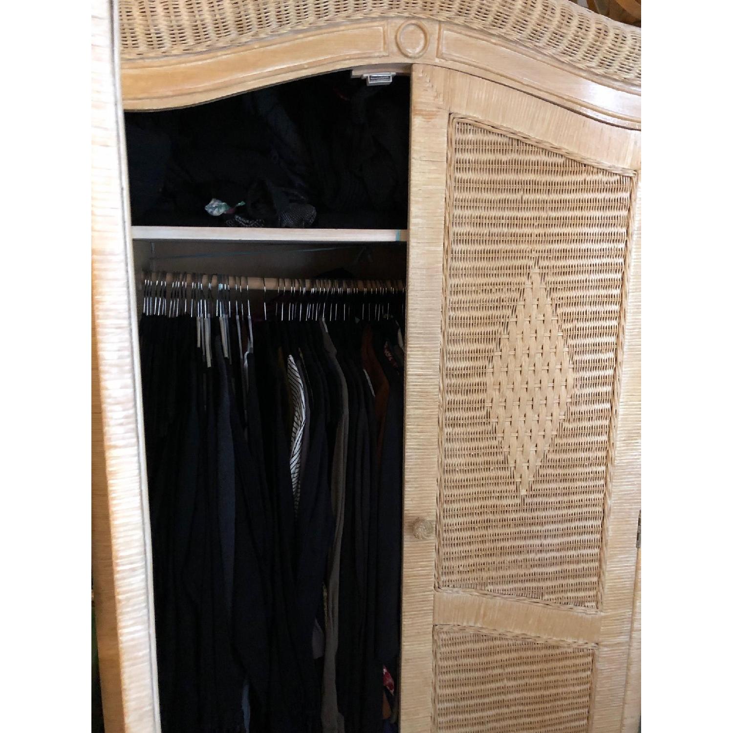 Shabby Chic Style Wicker Armoire - image-4