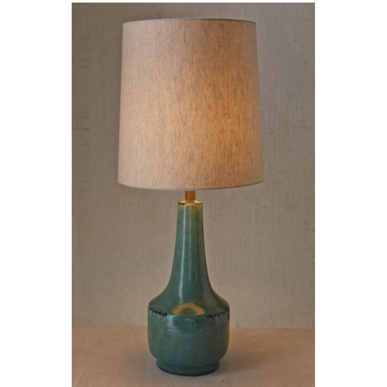 Urban Outfitters Sterling Aqua Ceramic Base Table Lamp - image-3