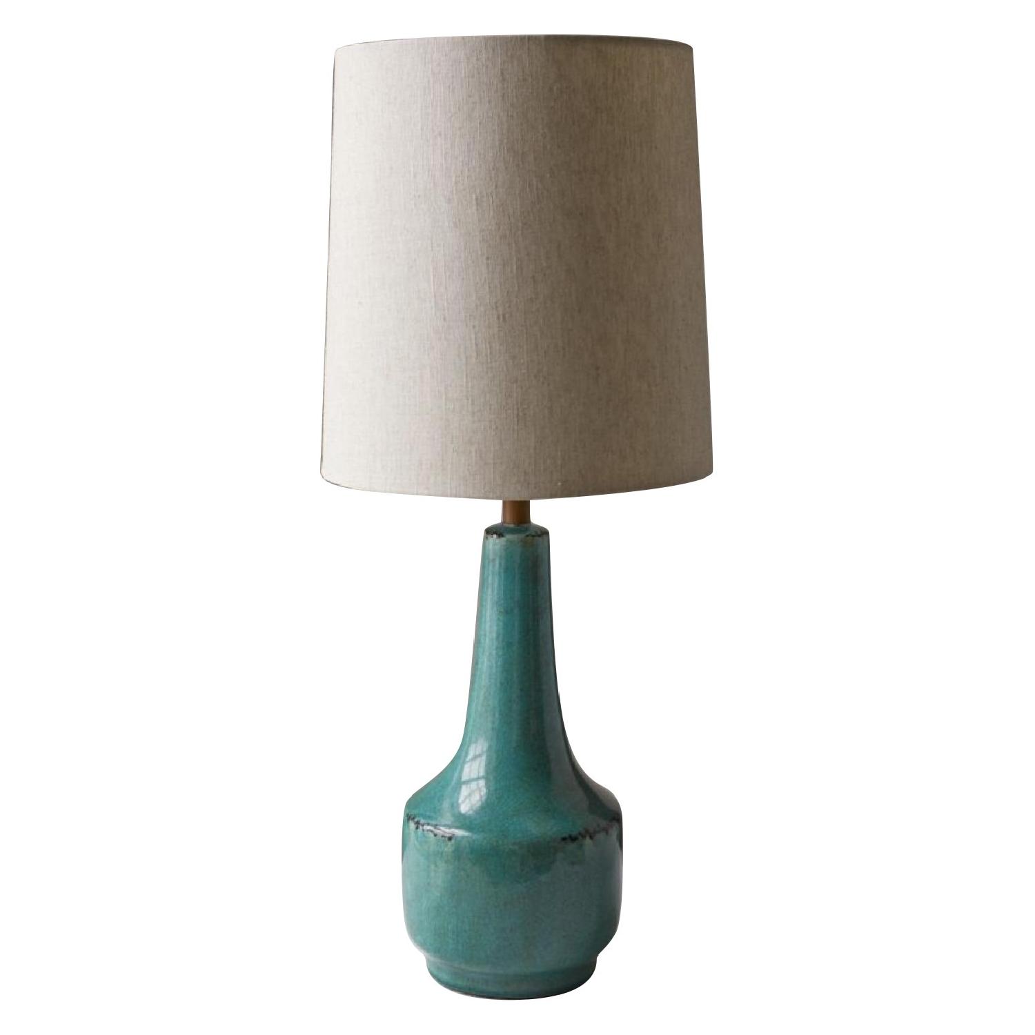 Urban Outfitters Sterling Aqua Ceramic Base Table Lamp - image-0