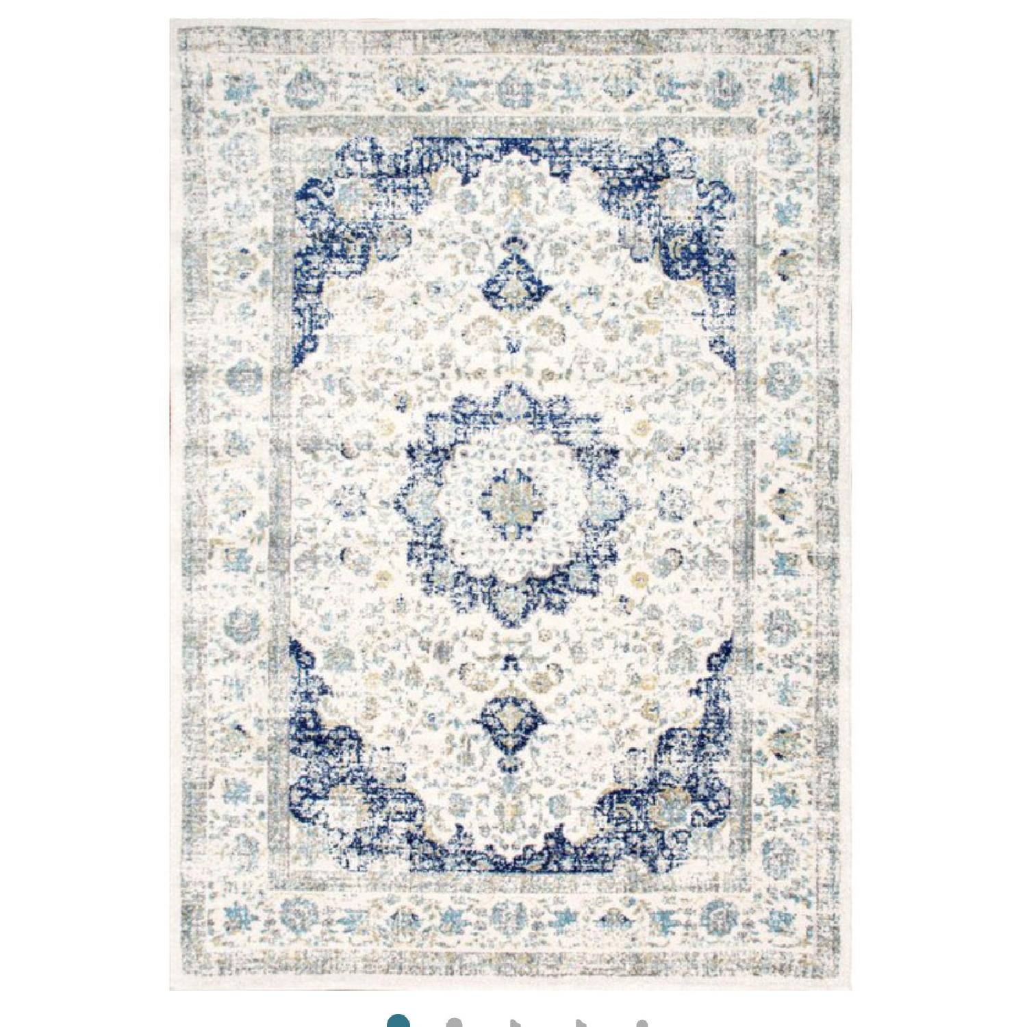 Urban Outfitters Natural & Blue Area Rug - image-4