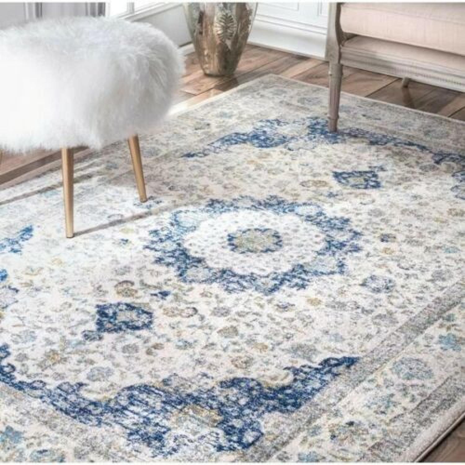 Urban Outfitters Natural & Blue Area Rug - image-5