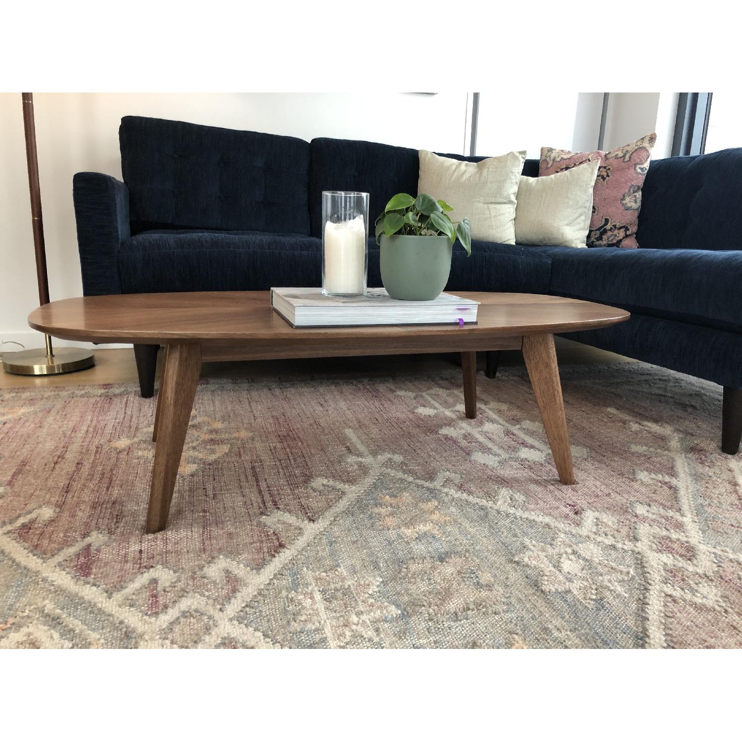 Mid-Century Style Coffee Table in Walnut Finish - image-1