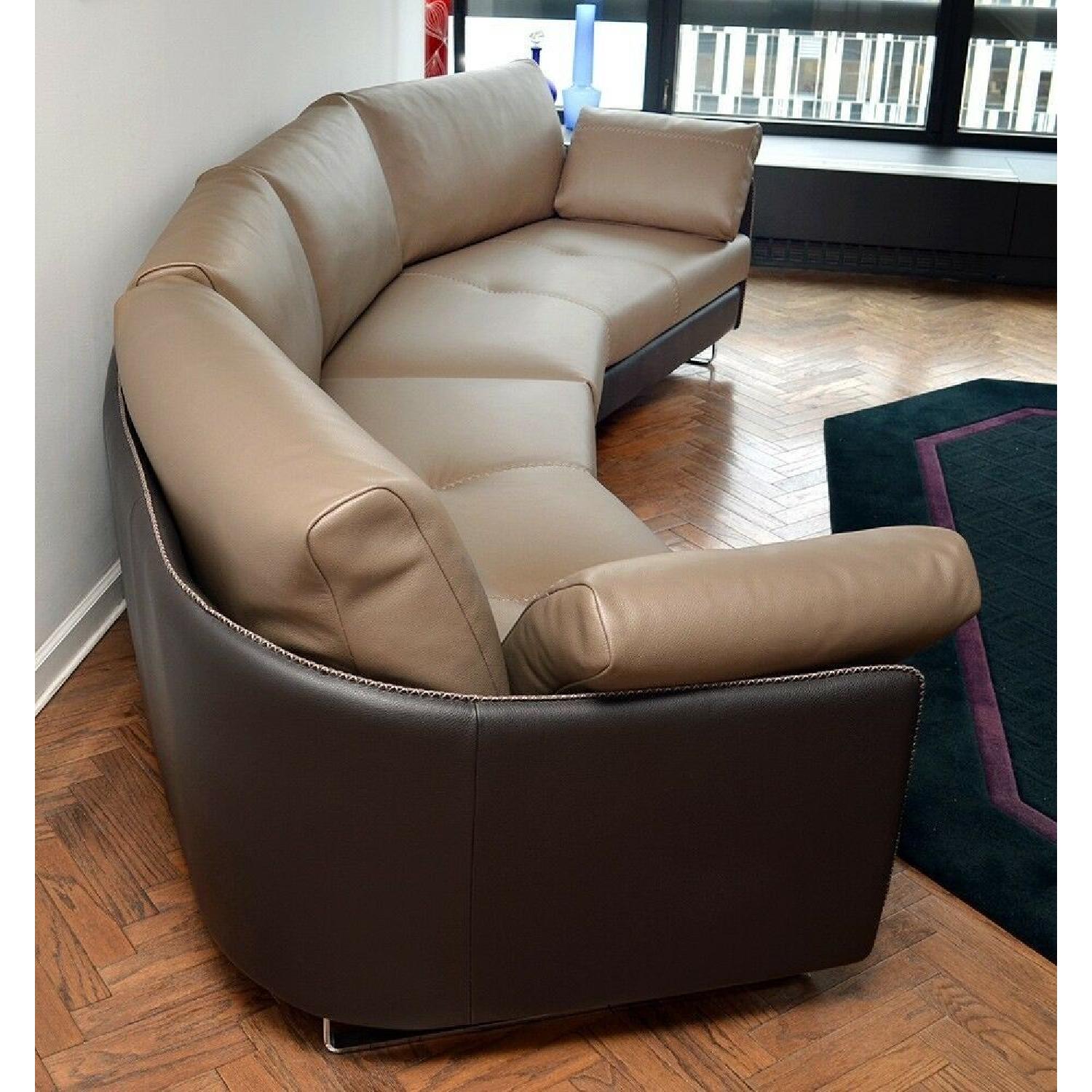 Gamma Arredamenti 2-Piece Italian Leather Sectional Sofa