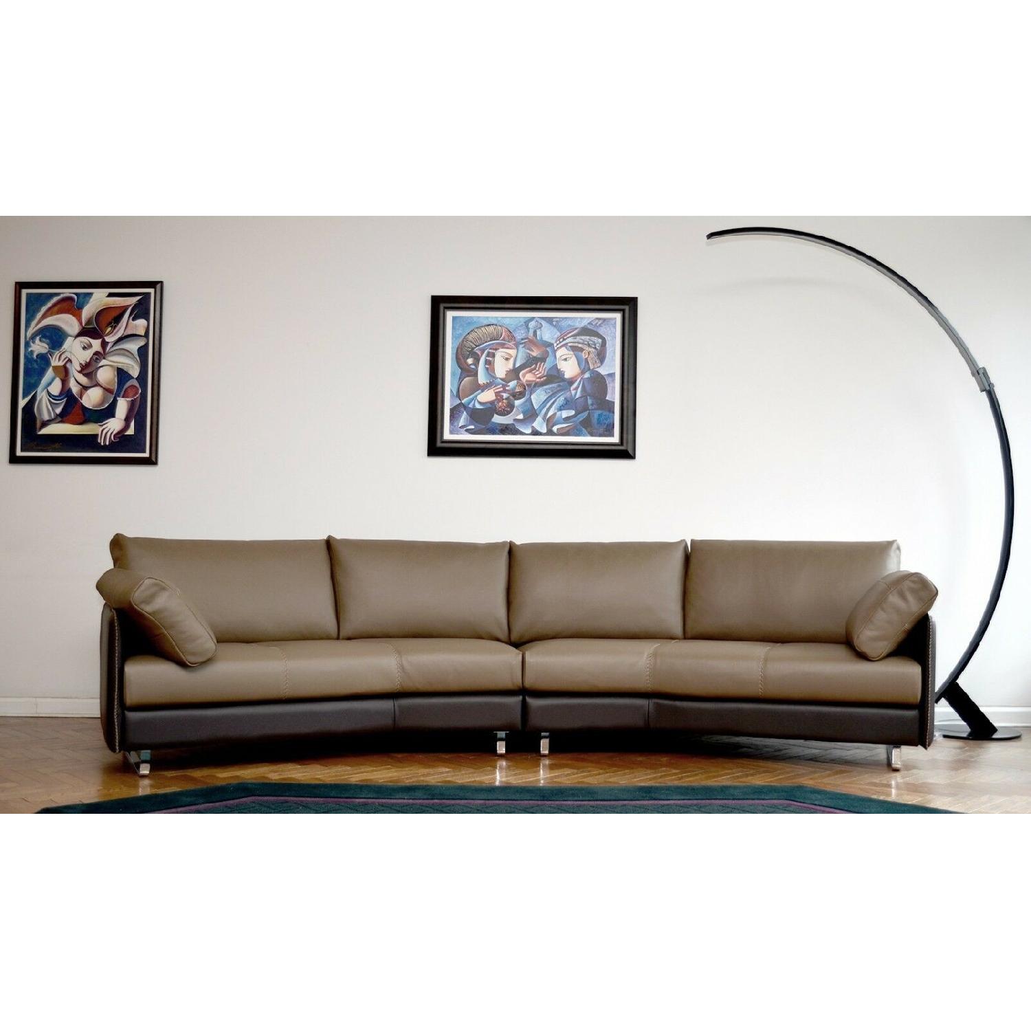 Gamma Arredamenti 2-Piece Italian Leather Sectional Sofa - image-2