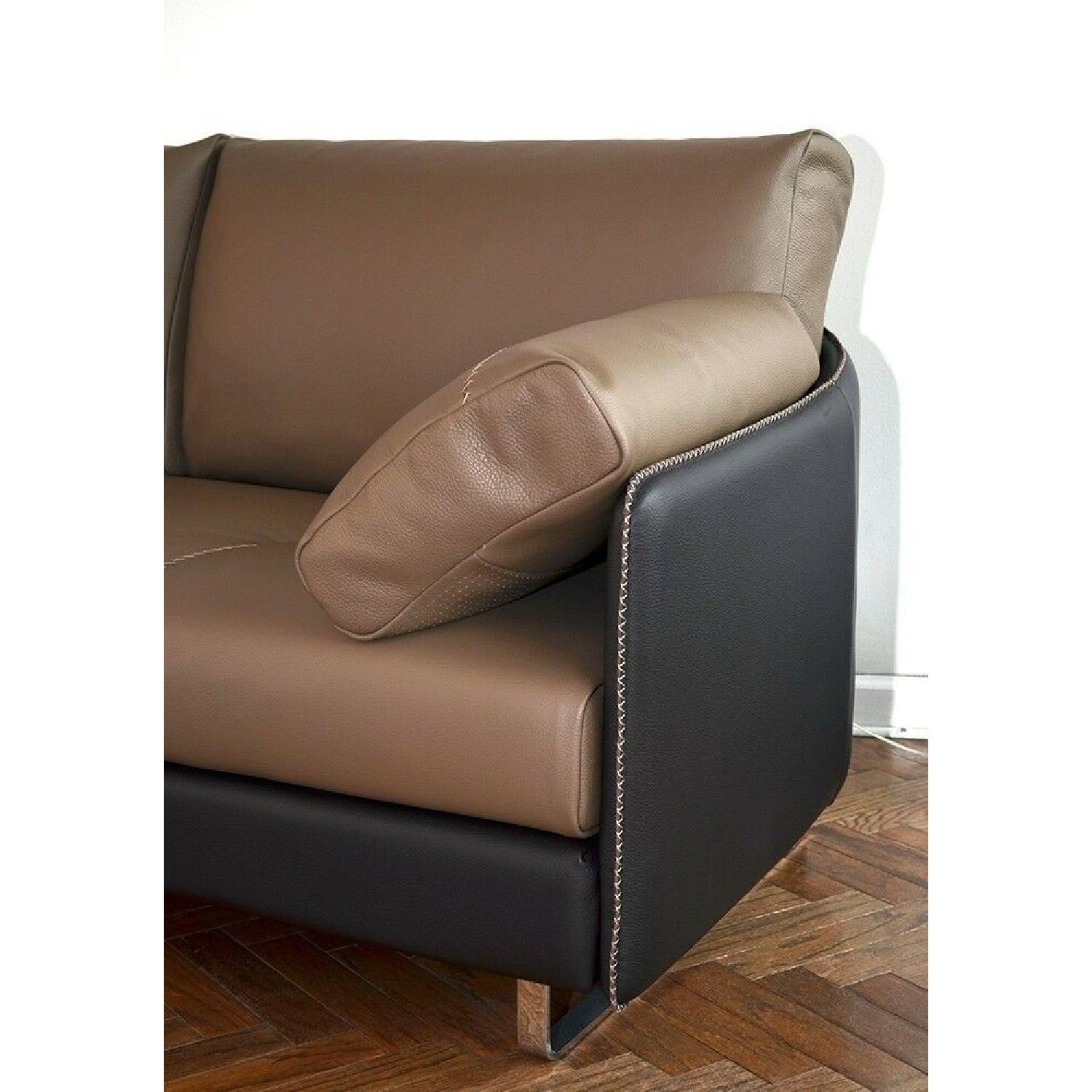 Gamma Arredamenti 2-Piece Italian Leather Sectional Sofa - image-4