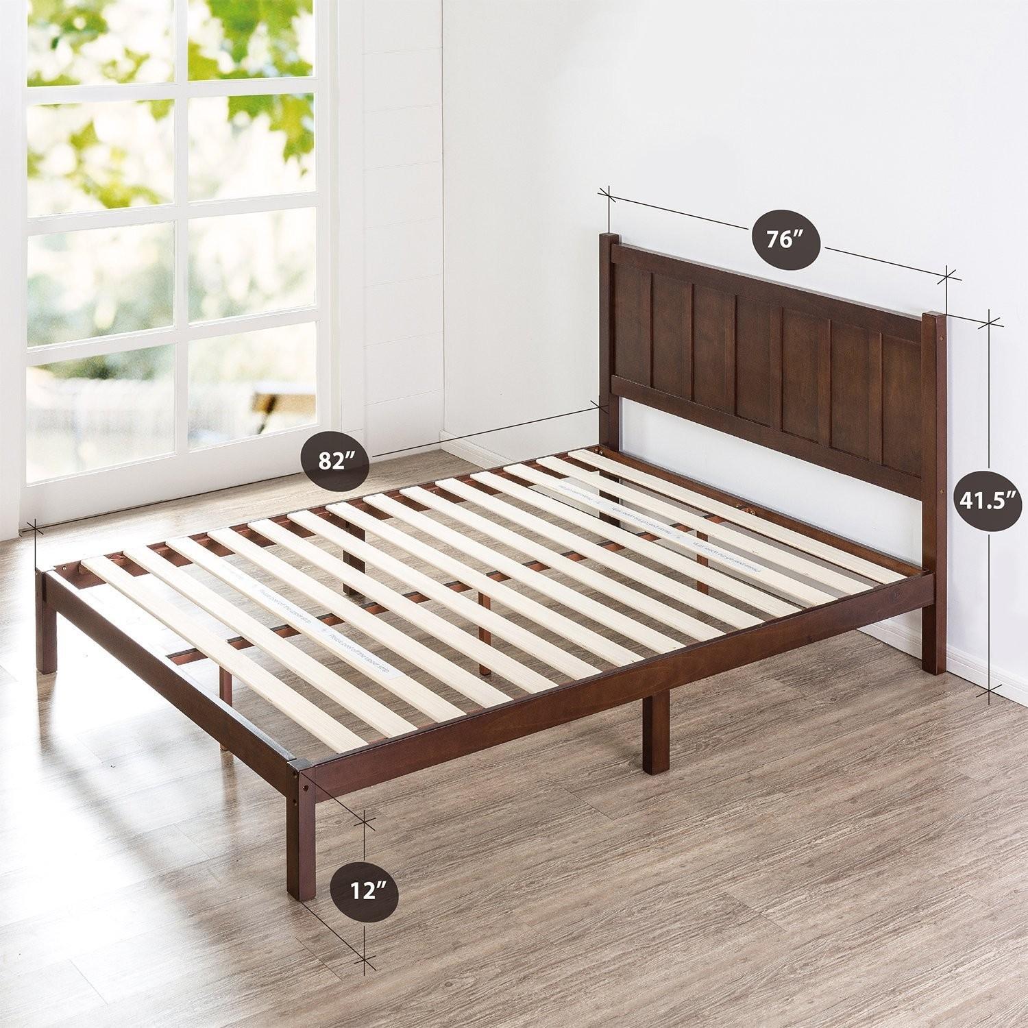 Zinus Adrian King Size Wood Bed Frame - image-1