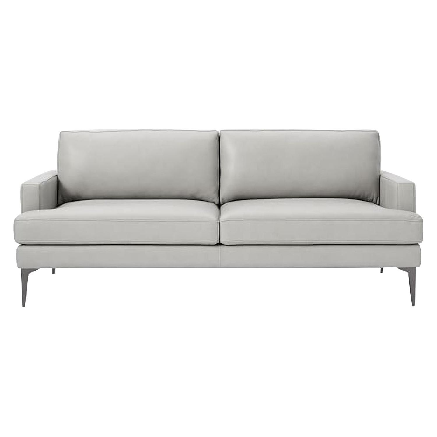 West Elm Andes Leather Sofa AptDeco