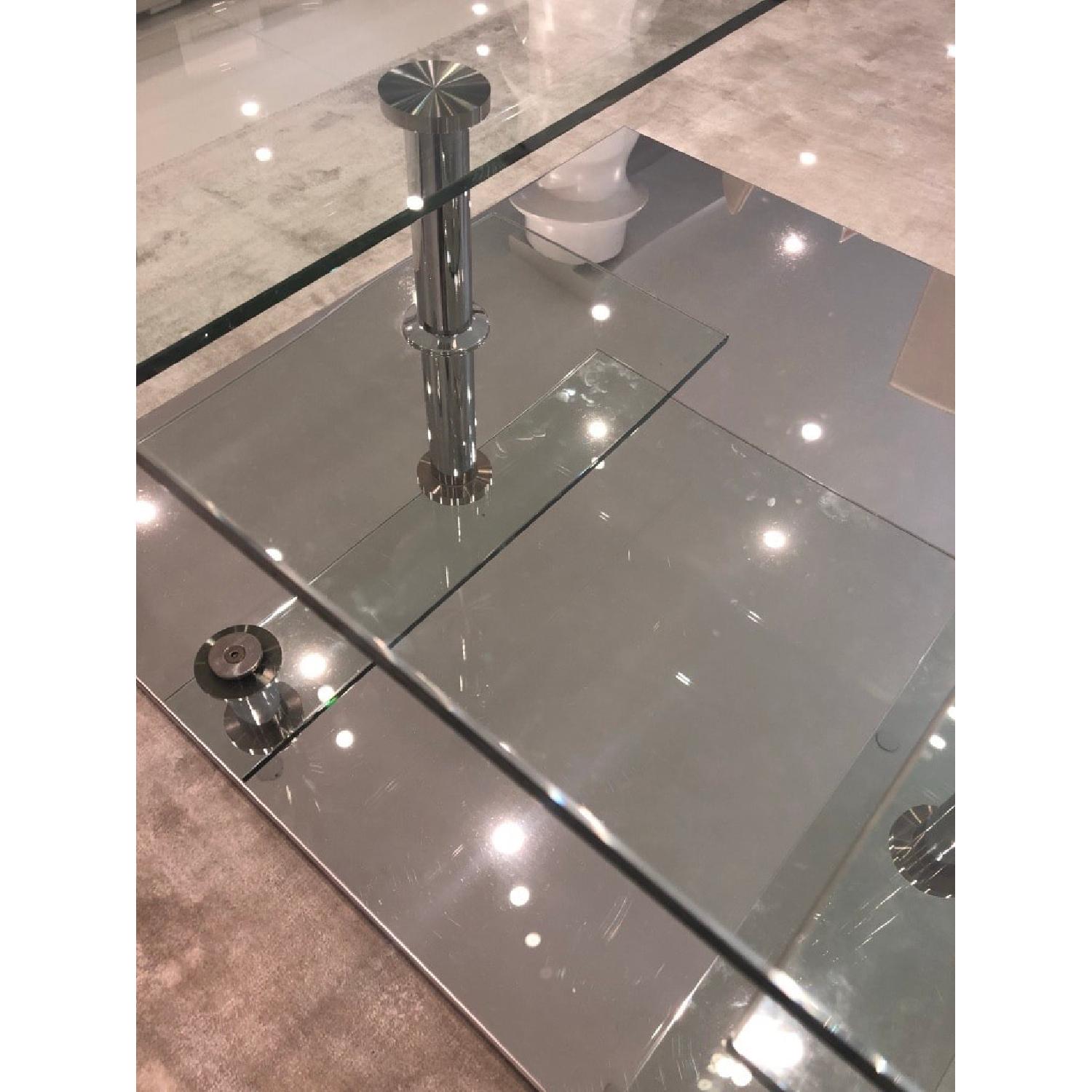 Modani Glass Chrome Extendable Coffee Table AptDeco