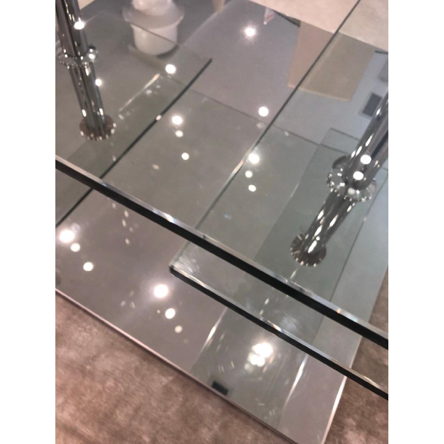 Modani Glass Chrome Extendable Coffee Table AptDeco