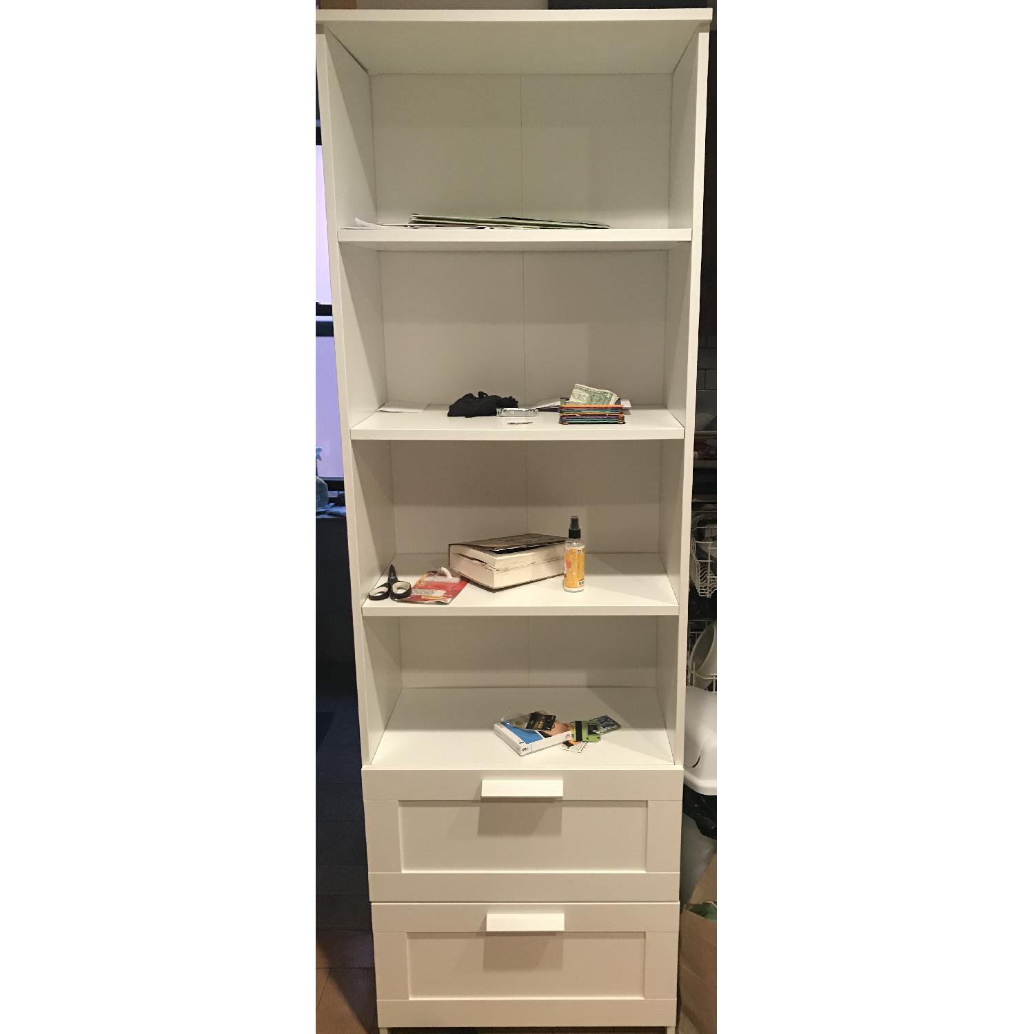 Ikea Brimnes Bookcase w/ 2 Storage Drawers - image-1
