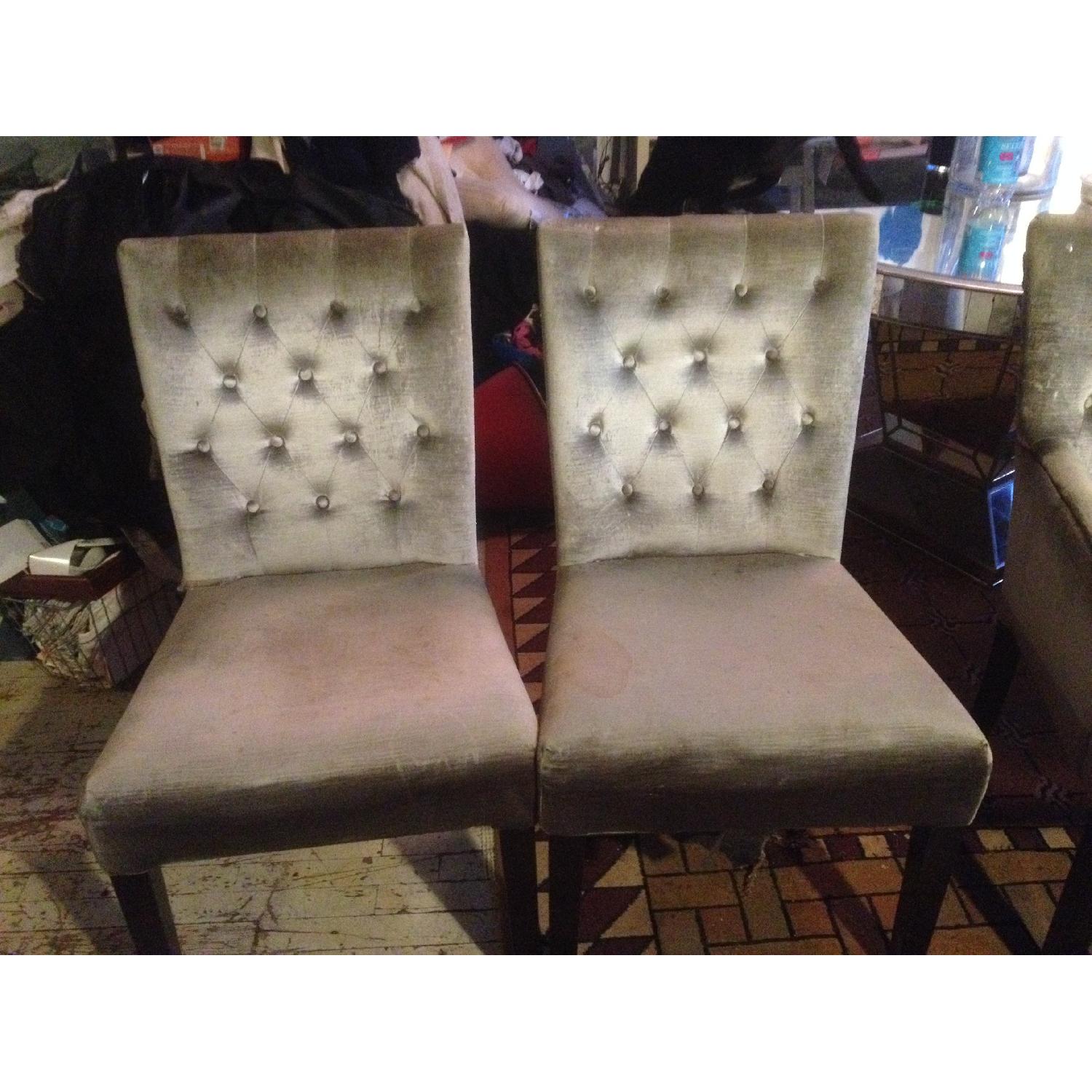 Z Gallerie Mirrored Venetian Dining Table w/ 4 Chairs - image-6